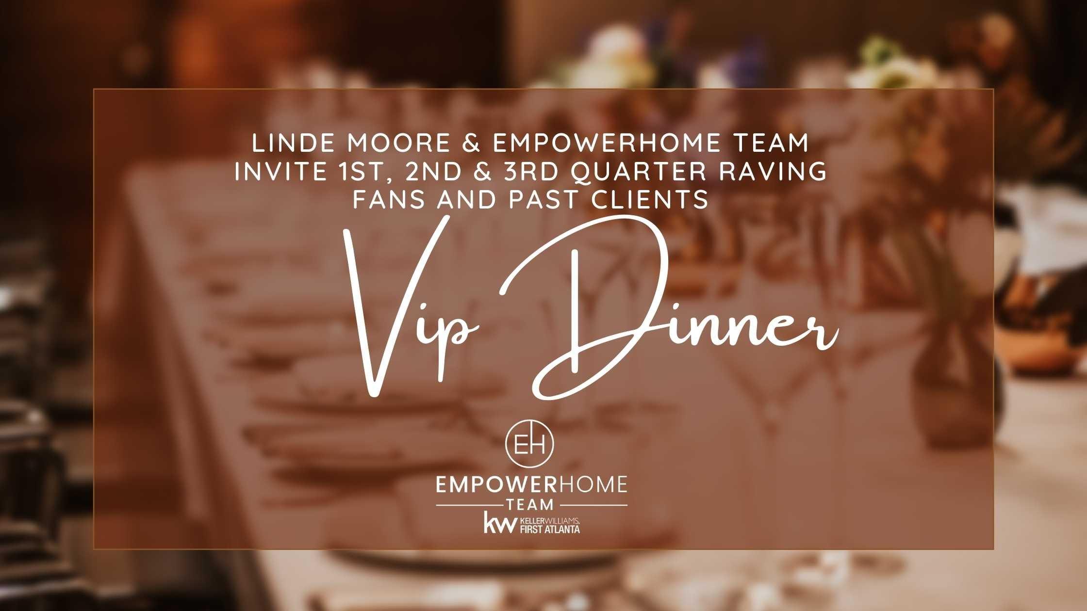 Join Us for Our First Vip Dinner in Atlanta!