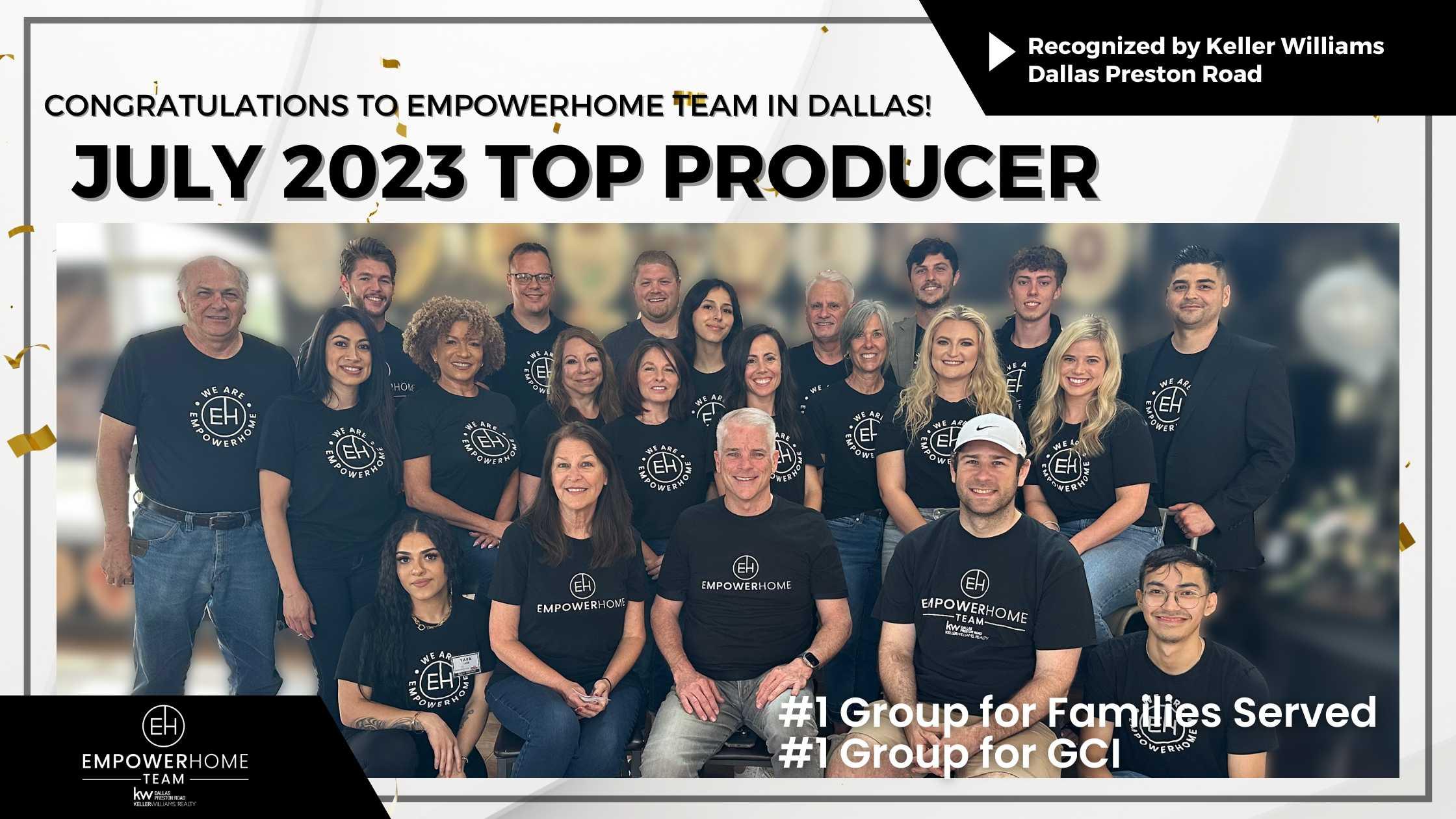 Dan Harker and EmpowerHome Team #1 Team in July 2023!