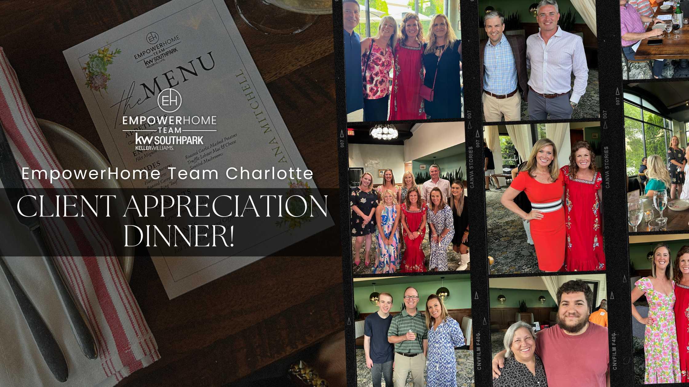 Kristen Bernard and EmpowerHome Team Charlotte Client Appreciation Dinner!