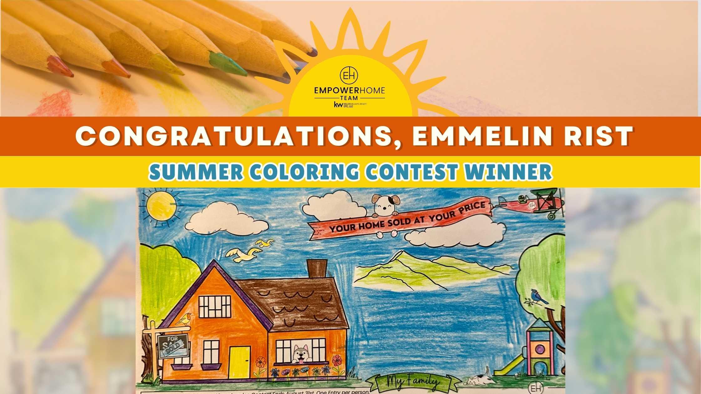 Gaye Ribble and EmpowerHome Team Colorado Summer Coloring Contest Winner!