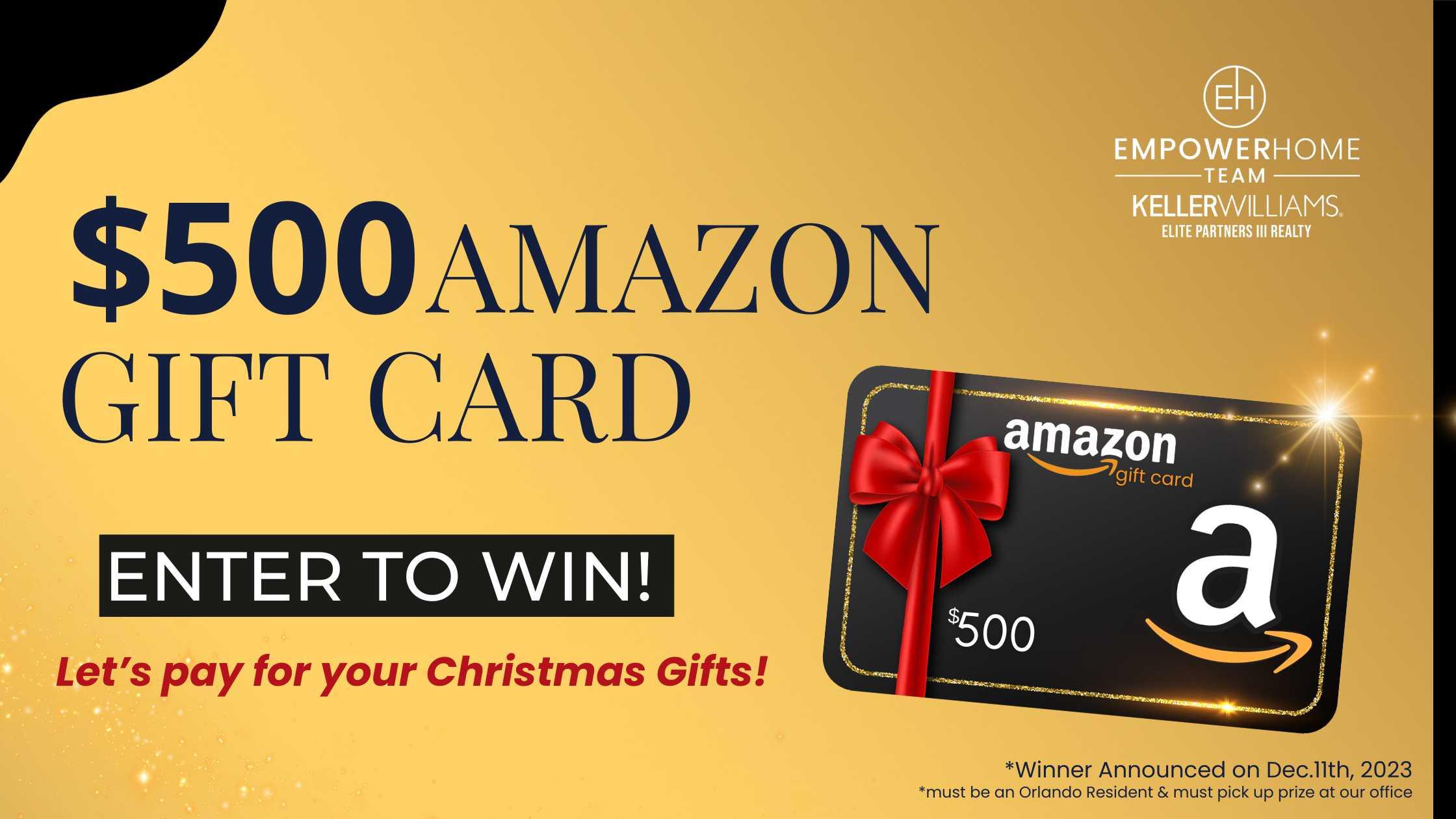 EmpowerHome Team Orlando’s $500 Amazon Gift Card Giveaway!