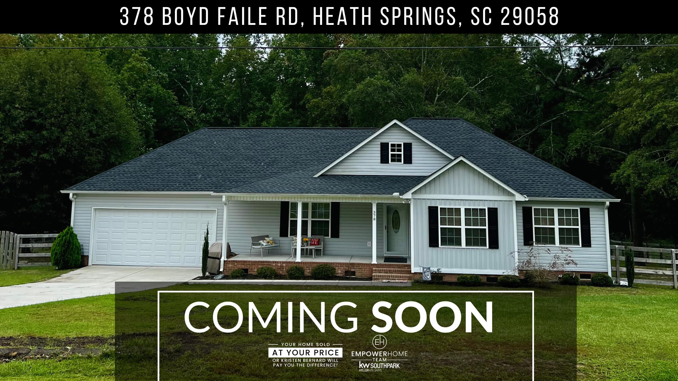 378 Boyd Faile Rd, Heath Springs, SC 29058