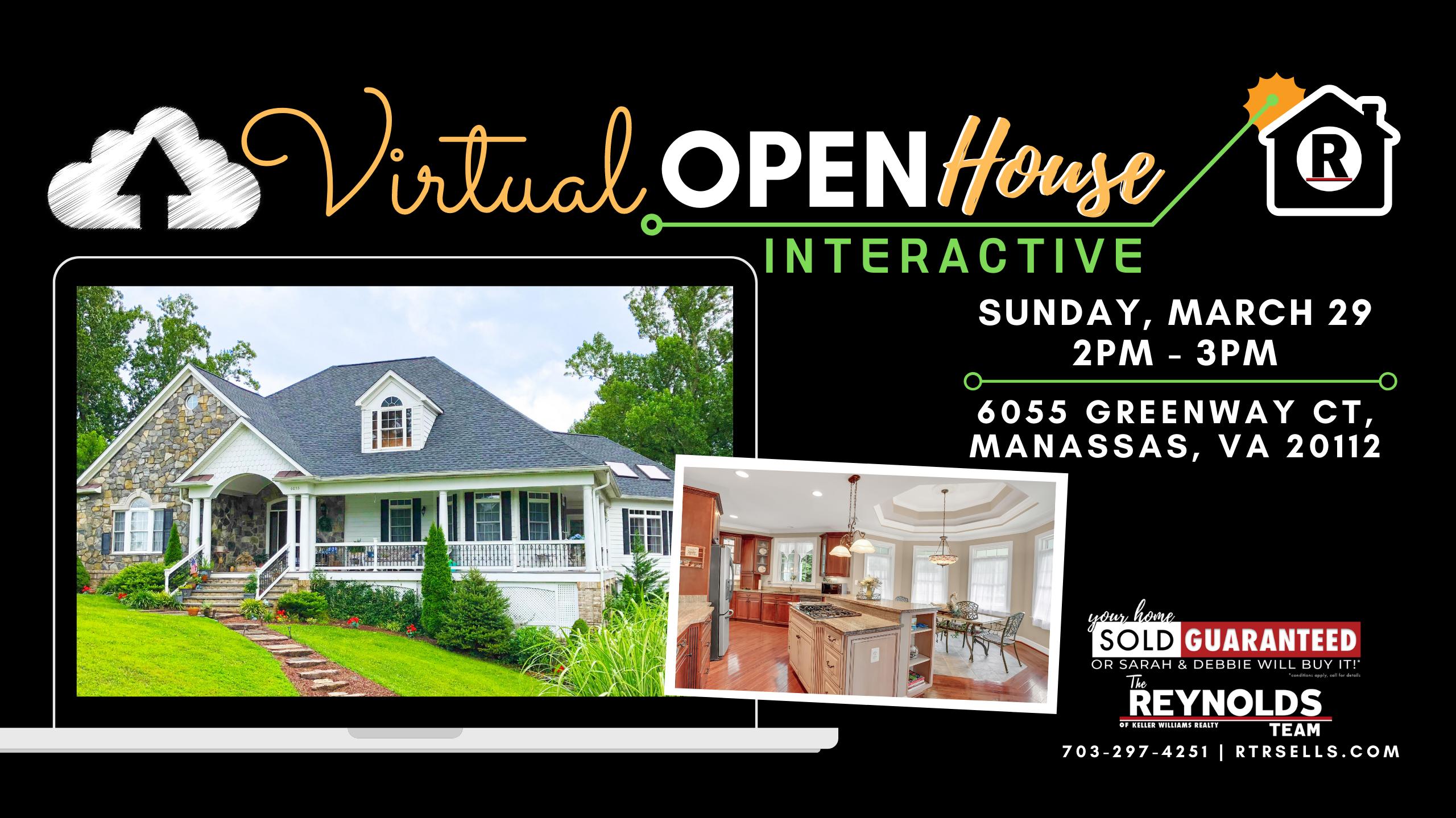 Virtual + Interactive Open House For 6055 Greenway Ct, Manassas, VA 20112