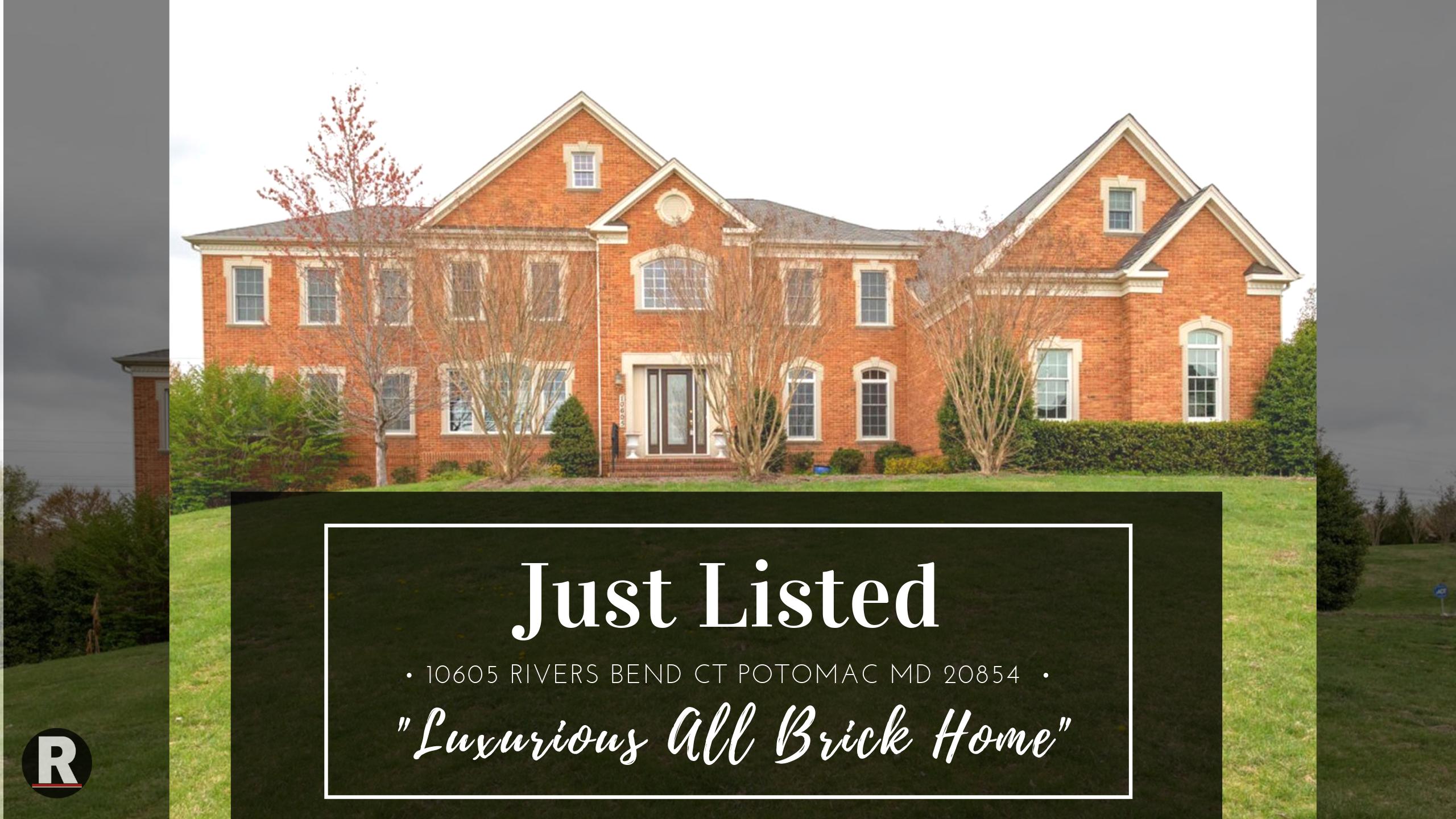 Just Listed! 10605 Rivers Bend Ct Potomac MD 20854