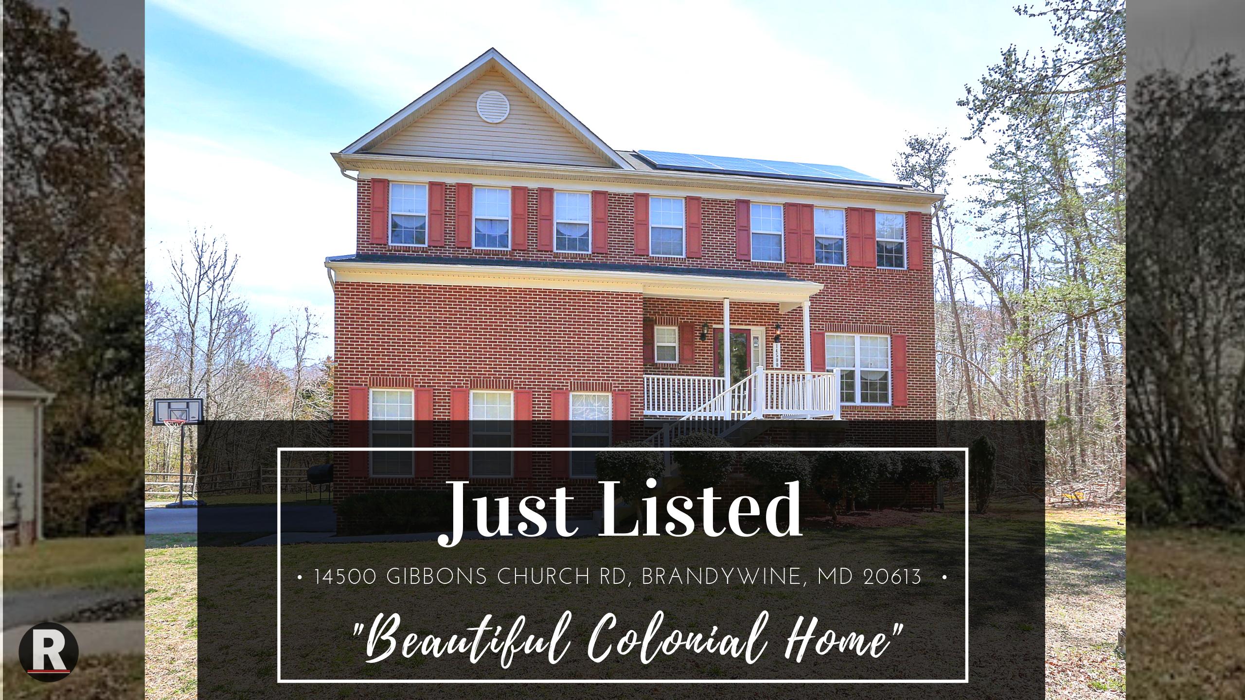 Just Listed! 14500 Gibbons Church Rd, Brandywine, MD 20613