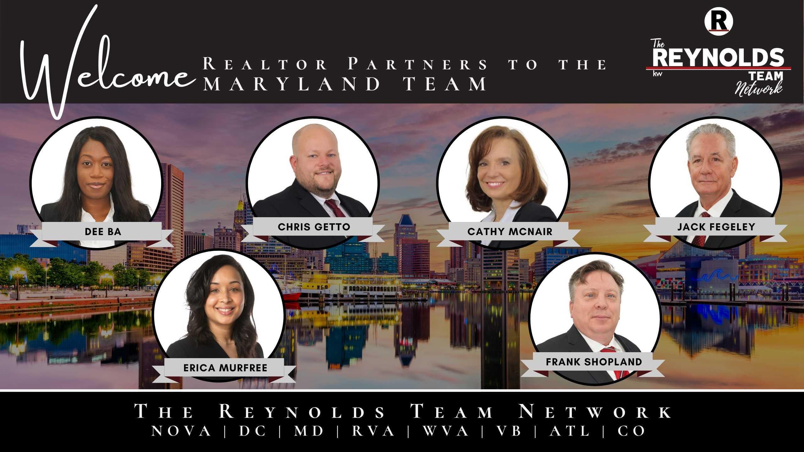 Welcome Reynolds Team Realtor Partners to the Maryland Team!