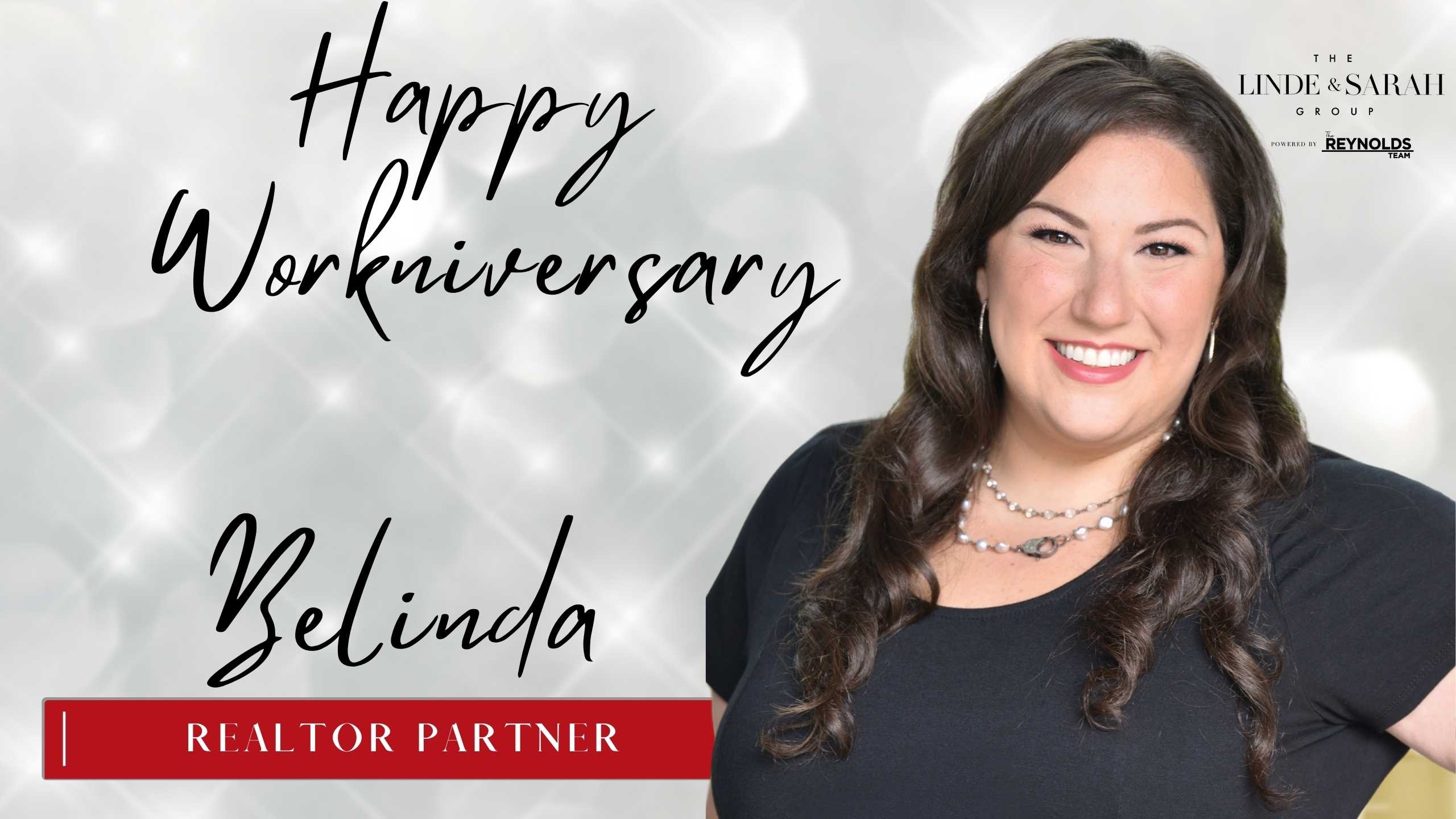 Happy Workniversary, Belinda!