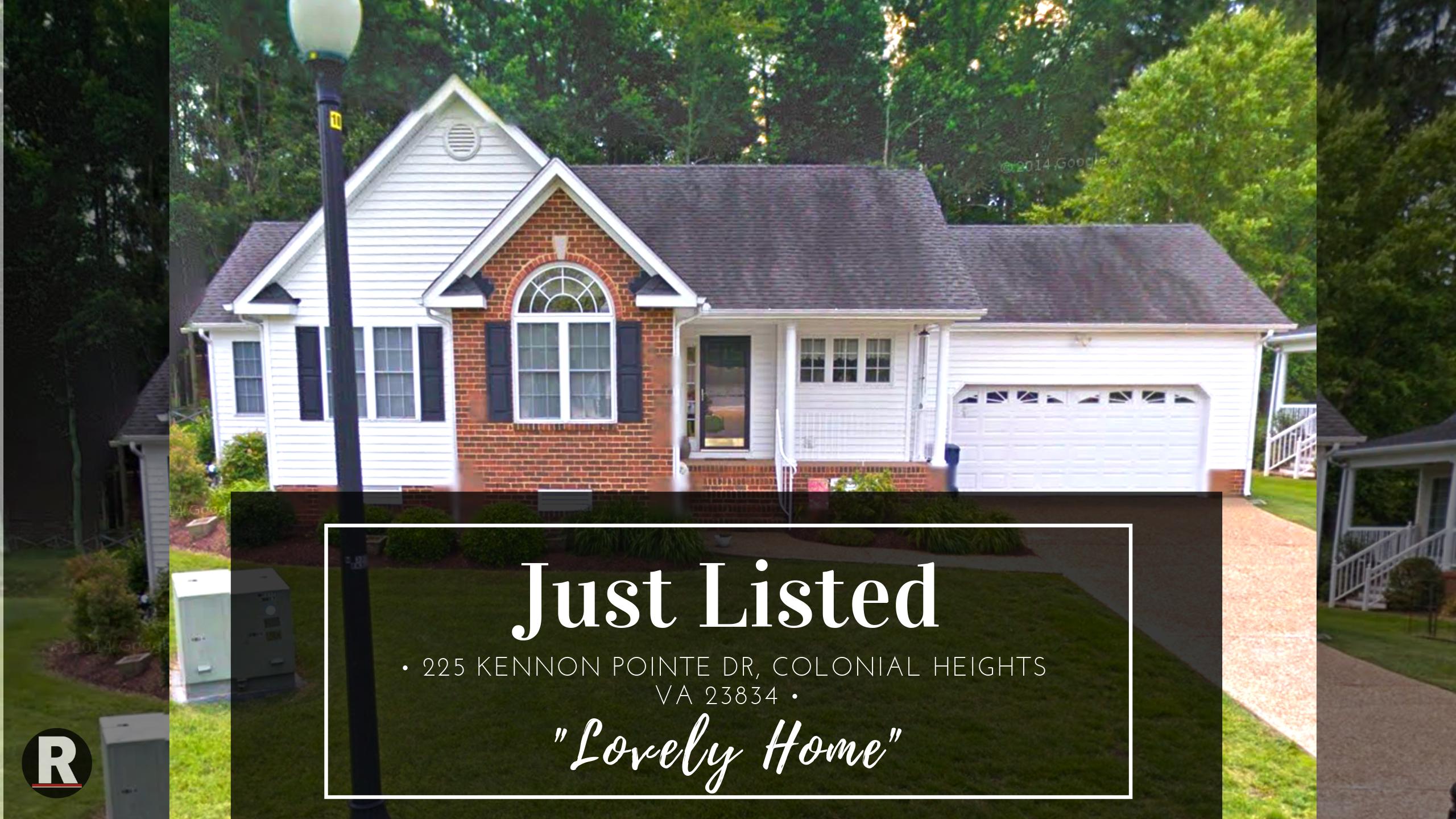 Just Listed! 225 Kennon Pointe Dr, Colonial Heights VA 23834