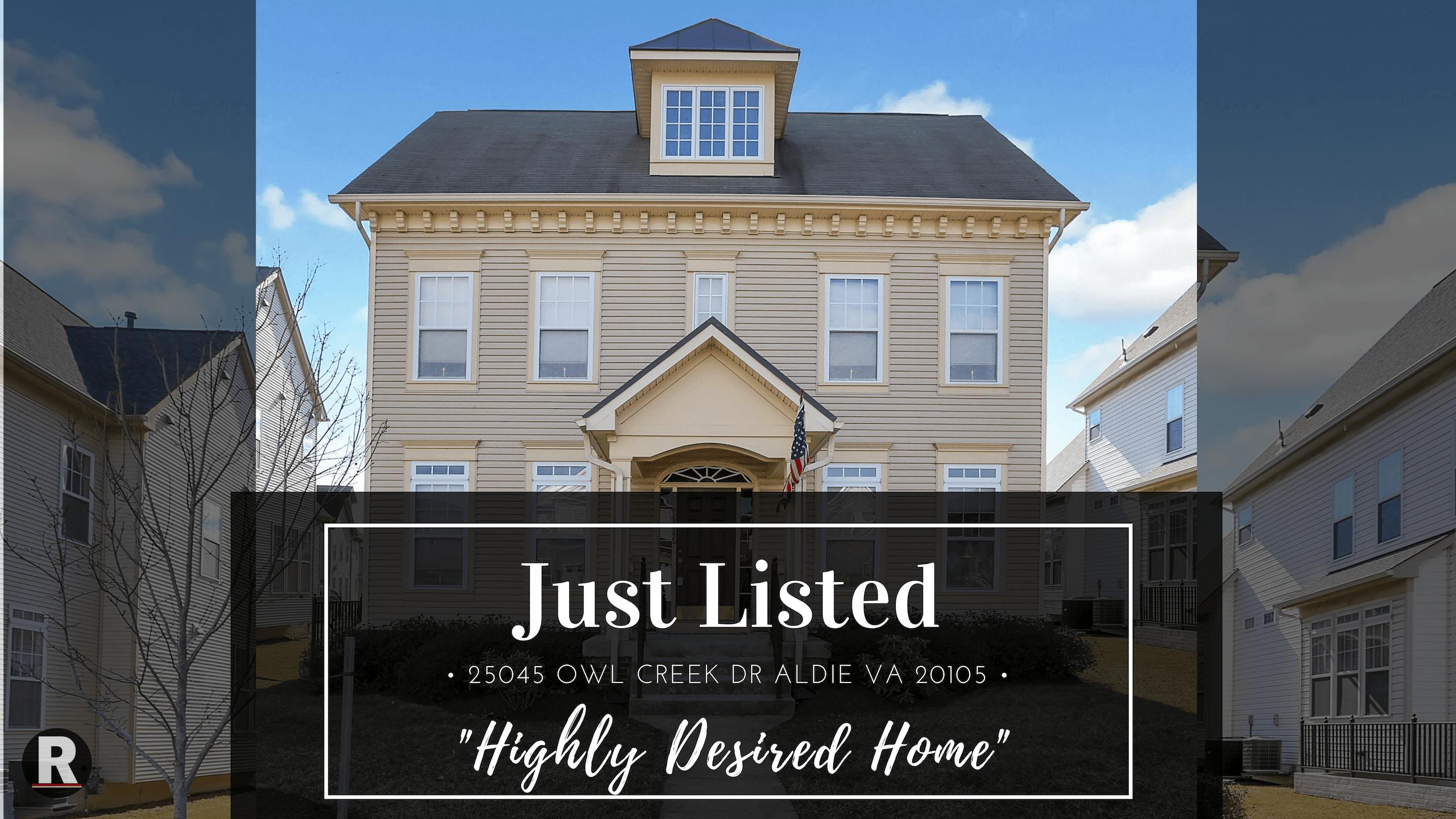 Just Listed! 25045 Owl Creek Dr, Aldie, VA 20105