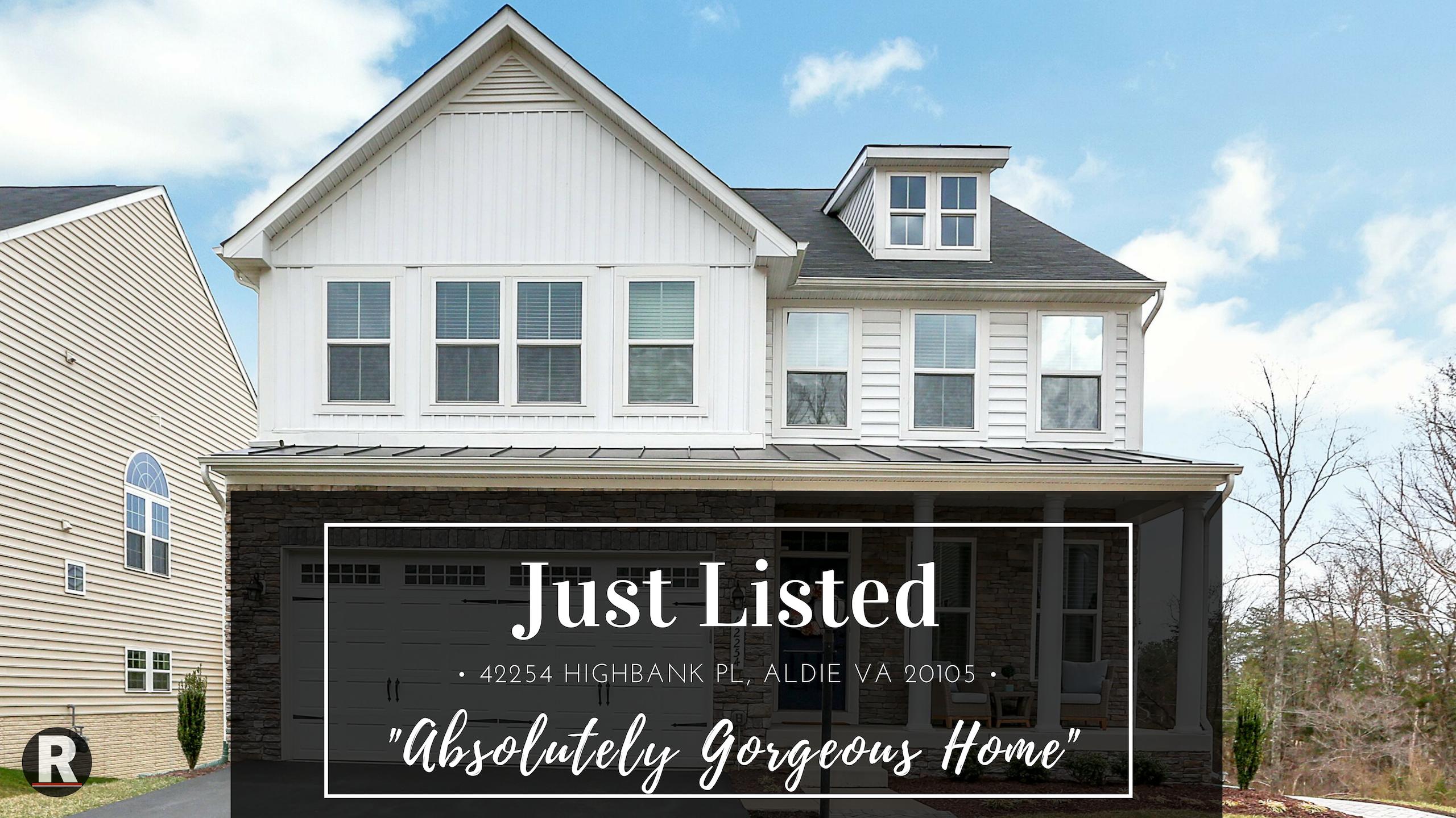 Just Listed! 42254 Highbank Pl, Aldie VA 20105