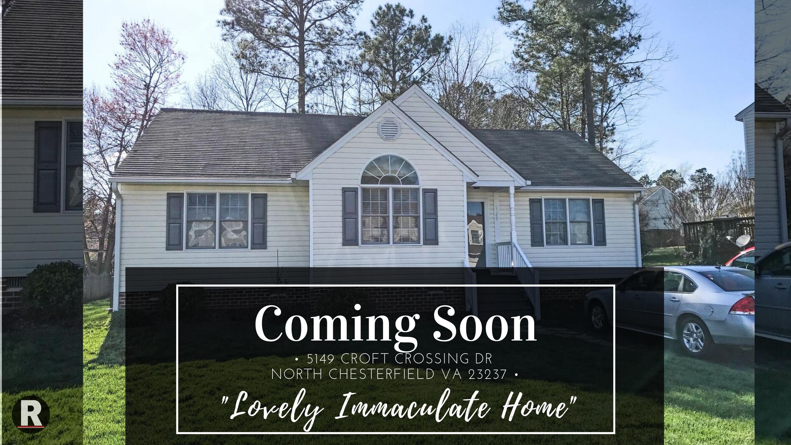 Coming Soon! 5149 Croft Crossing Dr North Chesterfield VA 23237