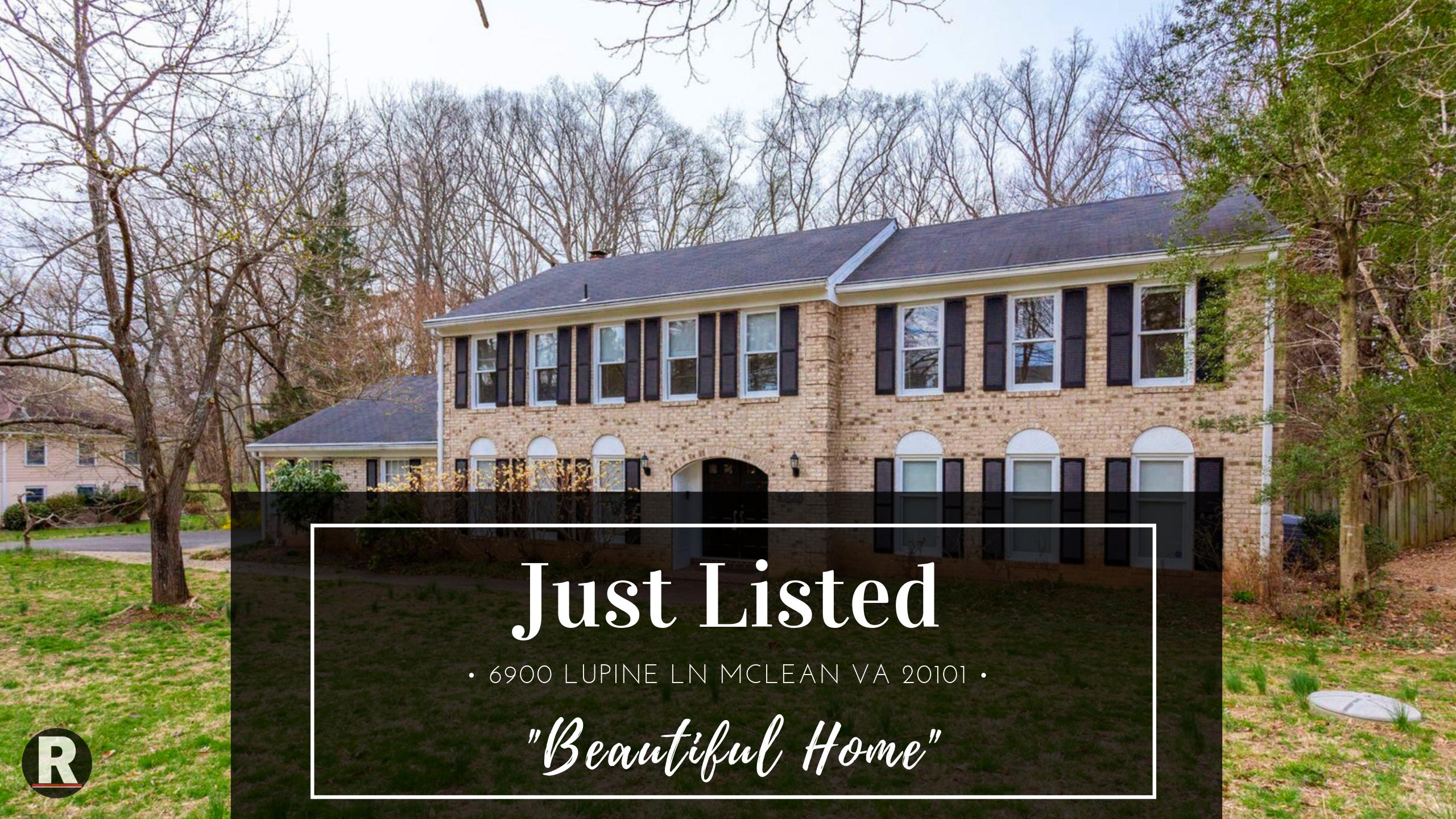 Just Listed! 6900 Lupine Ln McLean VA 20101