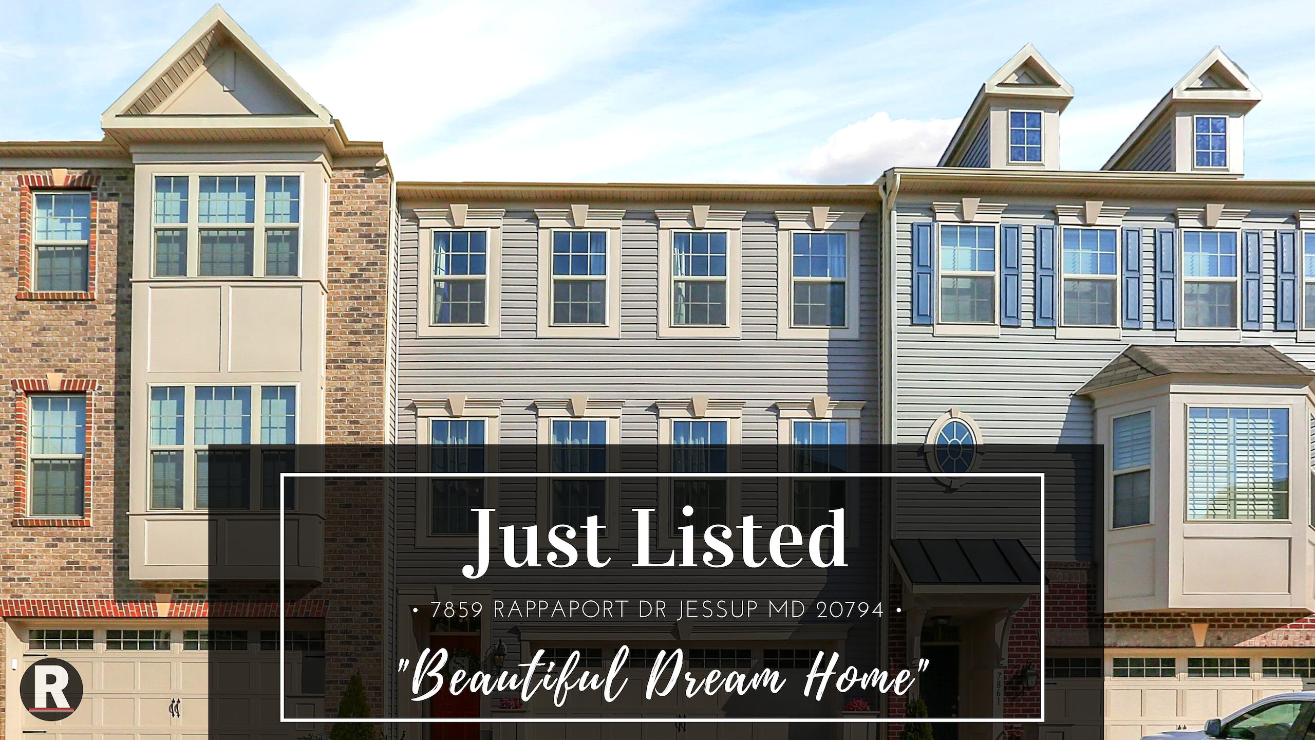 Just Listed! 7859 Rappaport Dr Jessup MD 20794