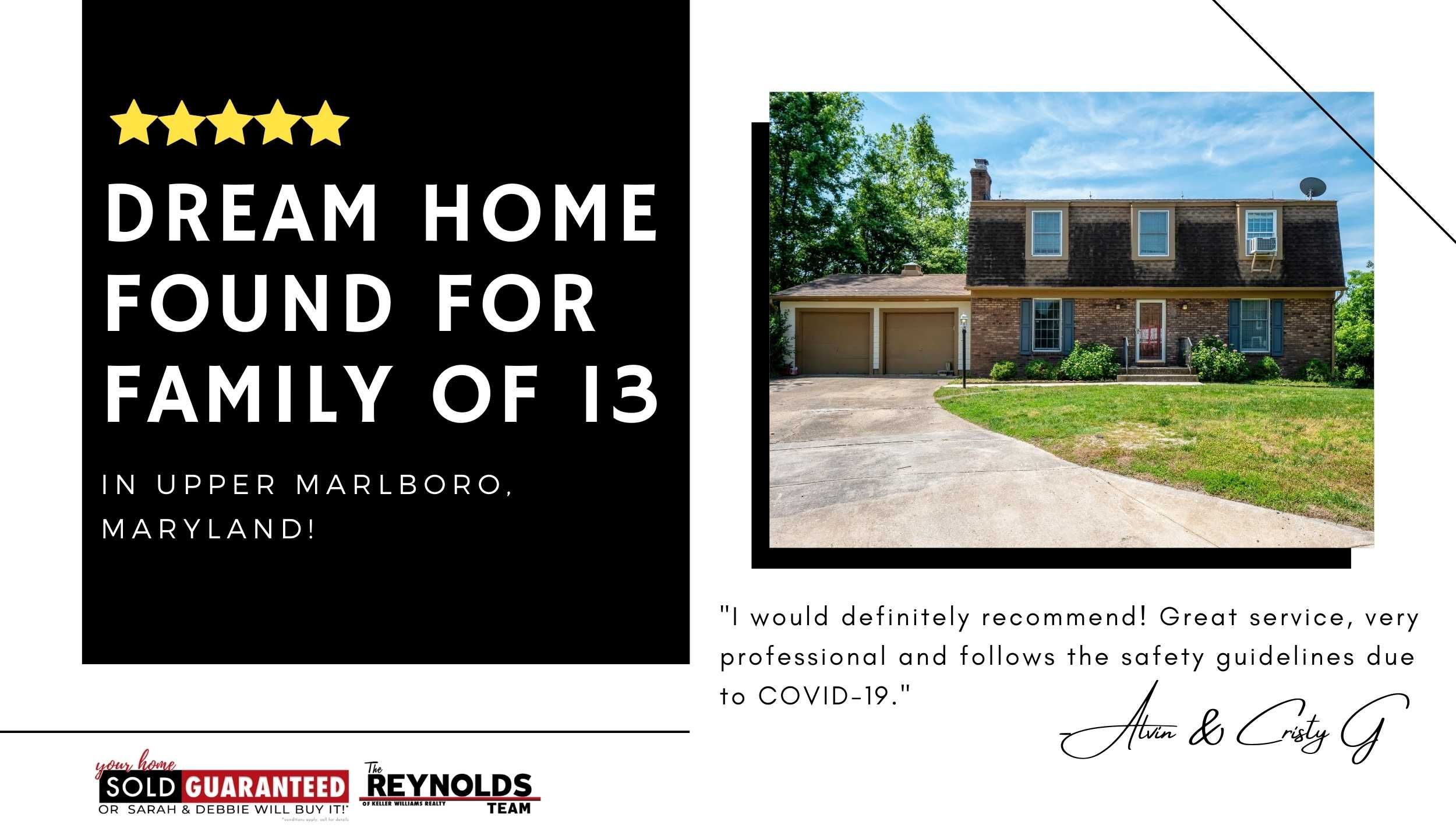 DREAM HOME FOUND For Family Of 13 In Upper Marlboro, Maryland!