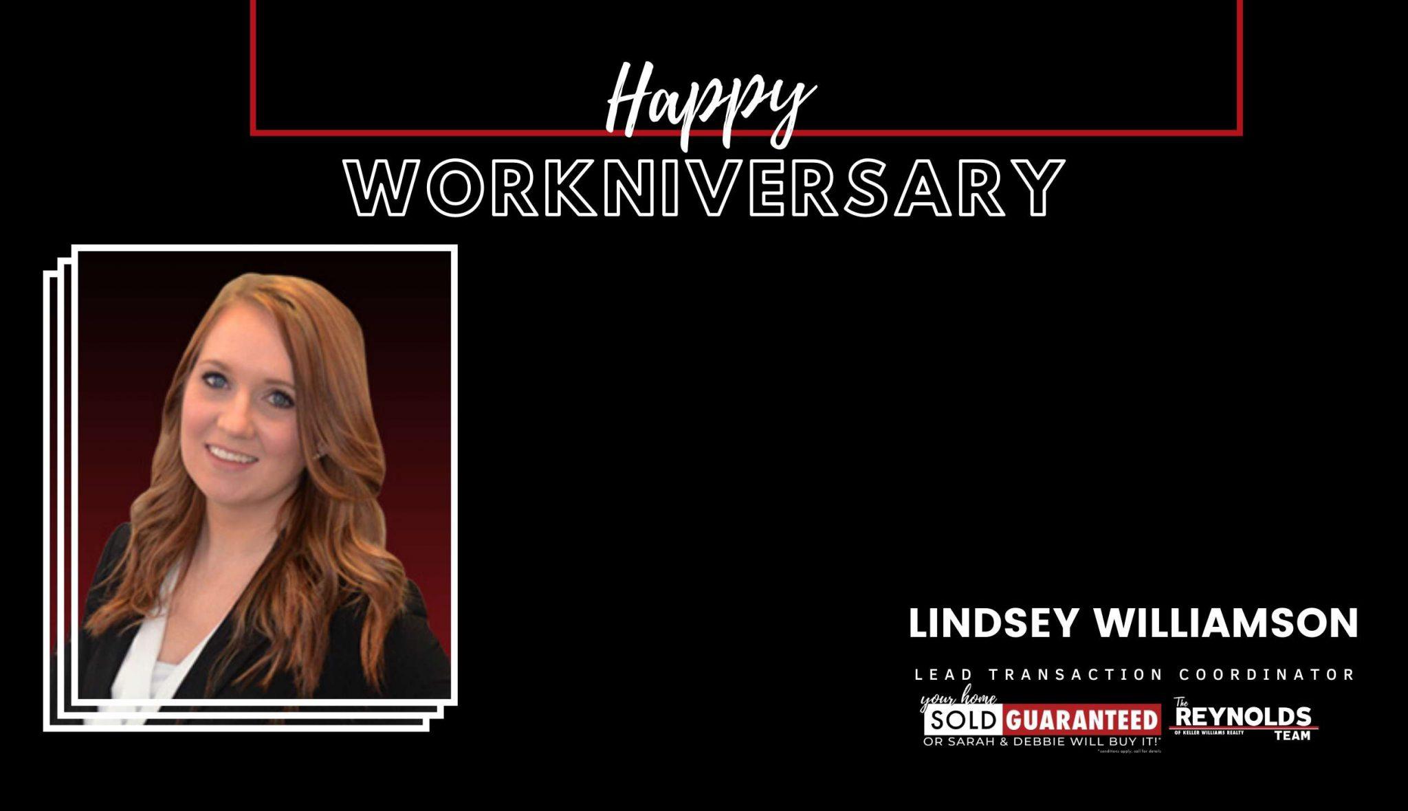 Happy Workniversary Lindsey!