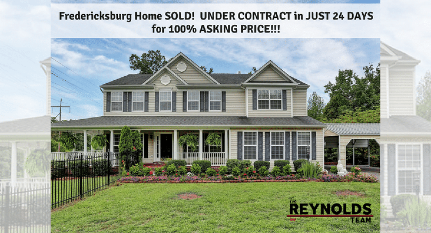 Fredericksburg Home SOLD! UNDER CONTRACT in JUST 24 DAYS for 100% of ASKING PRICE!!!