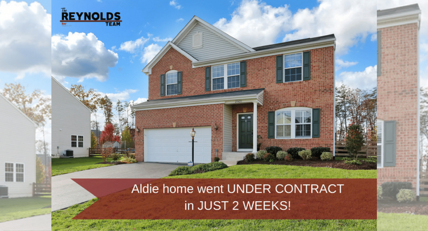 Aldie home went UNDER CONTRACT in JUST 2 WEEKS!