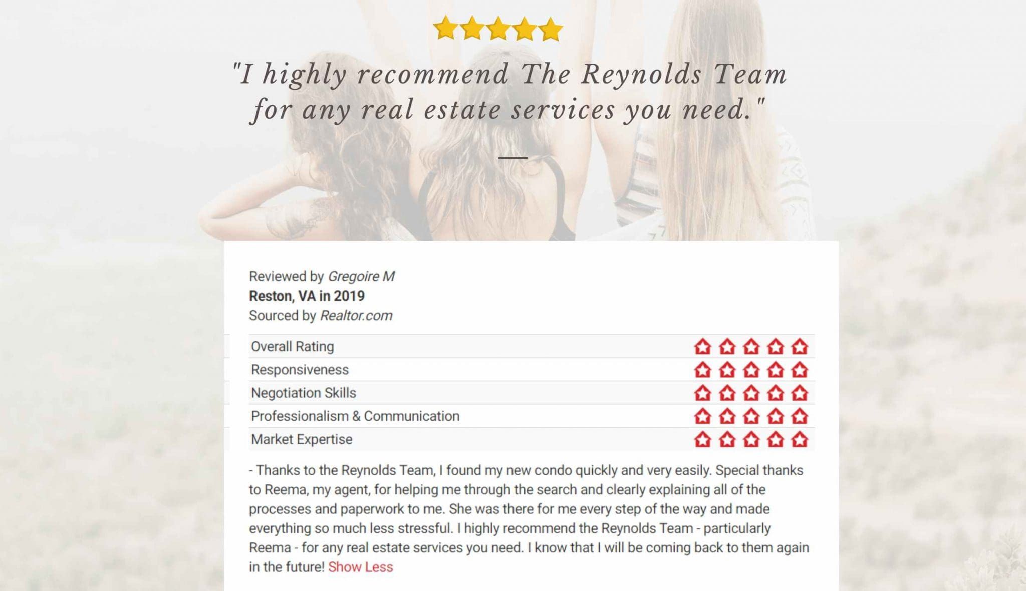 I Highly Recommend The Reynolds Team for any Real Estate Services You Need