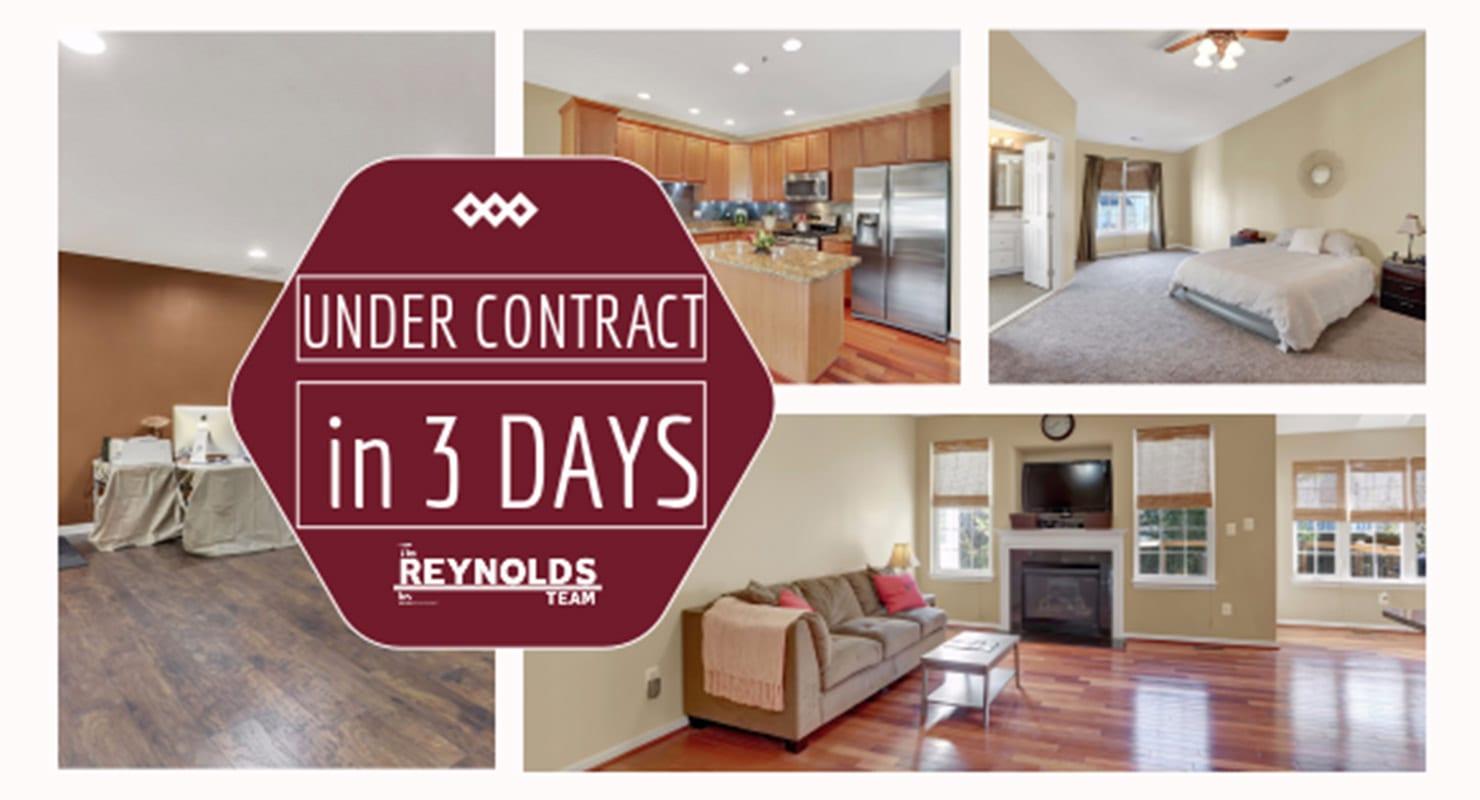 The Reynolds Team DID IT AGAIN! Local Home UNDER CONTRACT in 3 DAYS after being listed for 3 months with another agent!!!