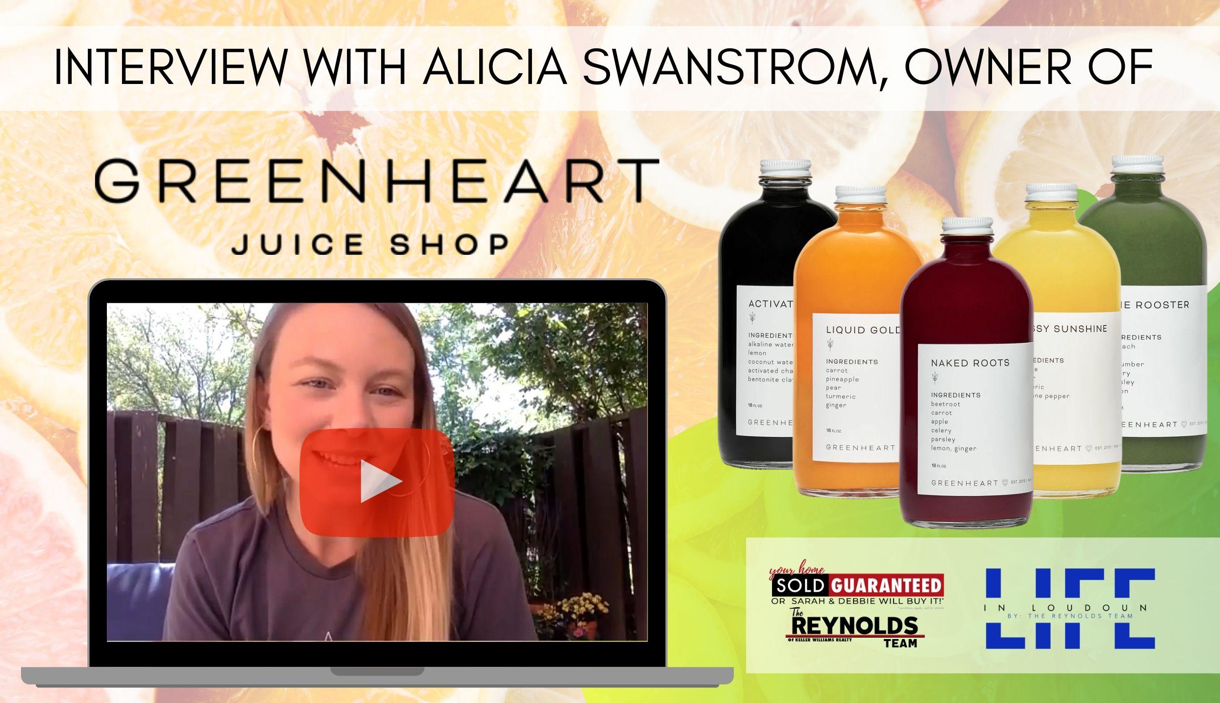 Life In Loudoun: Interview With Alicia Swanstrom, Owner of Greenheart Juice Shop