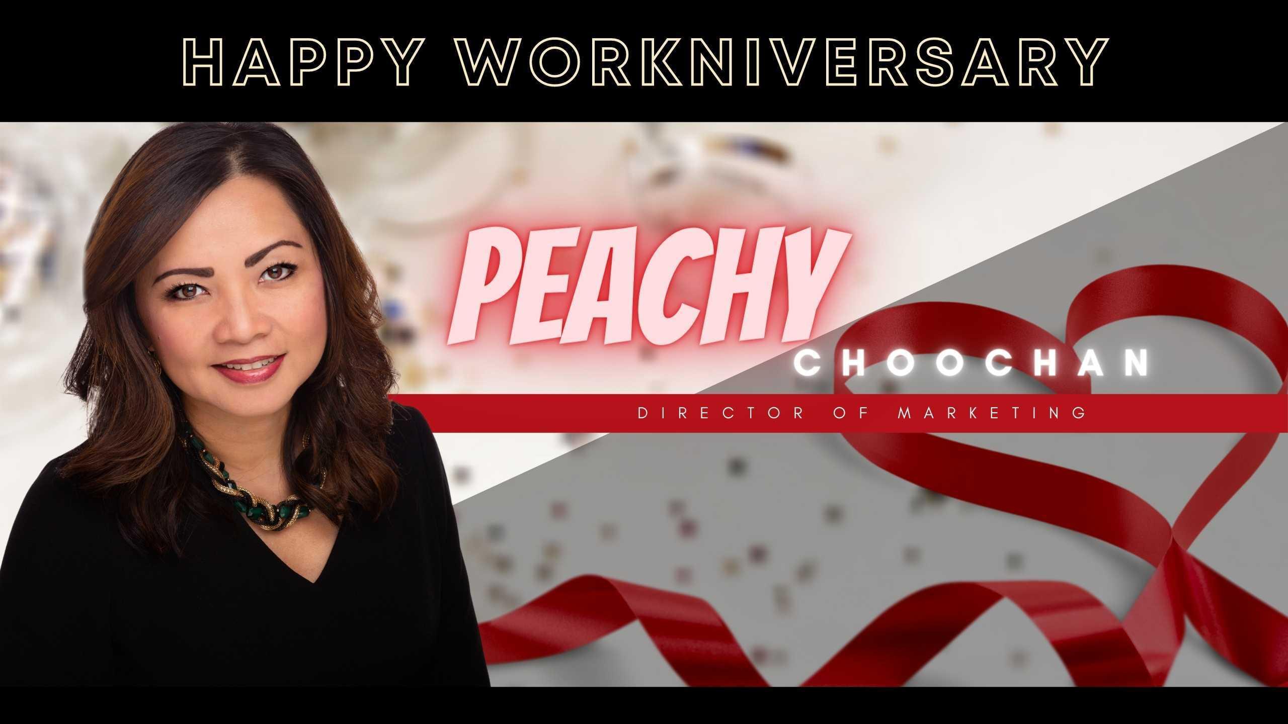 Happy Workniversary, Peachy!