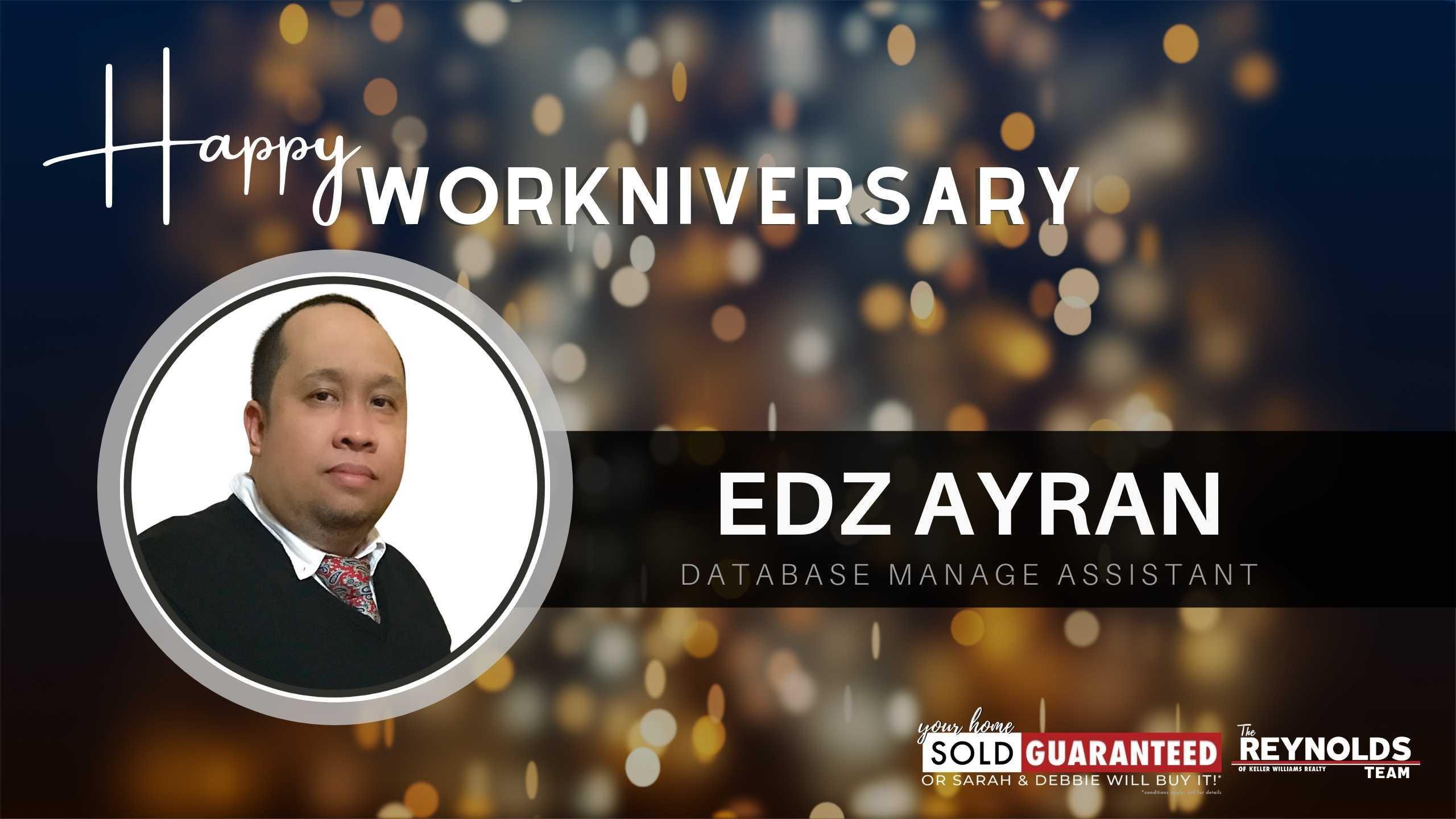 Happy Workniversary, Edz!