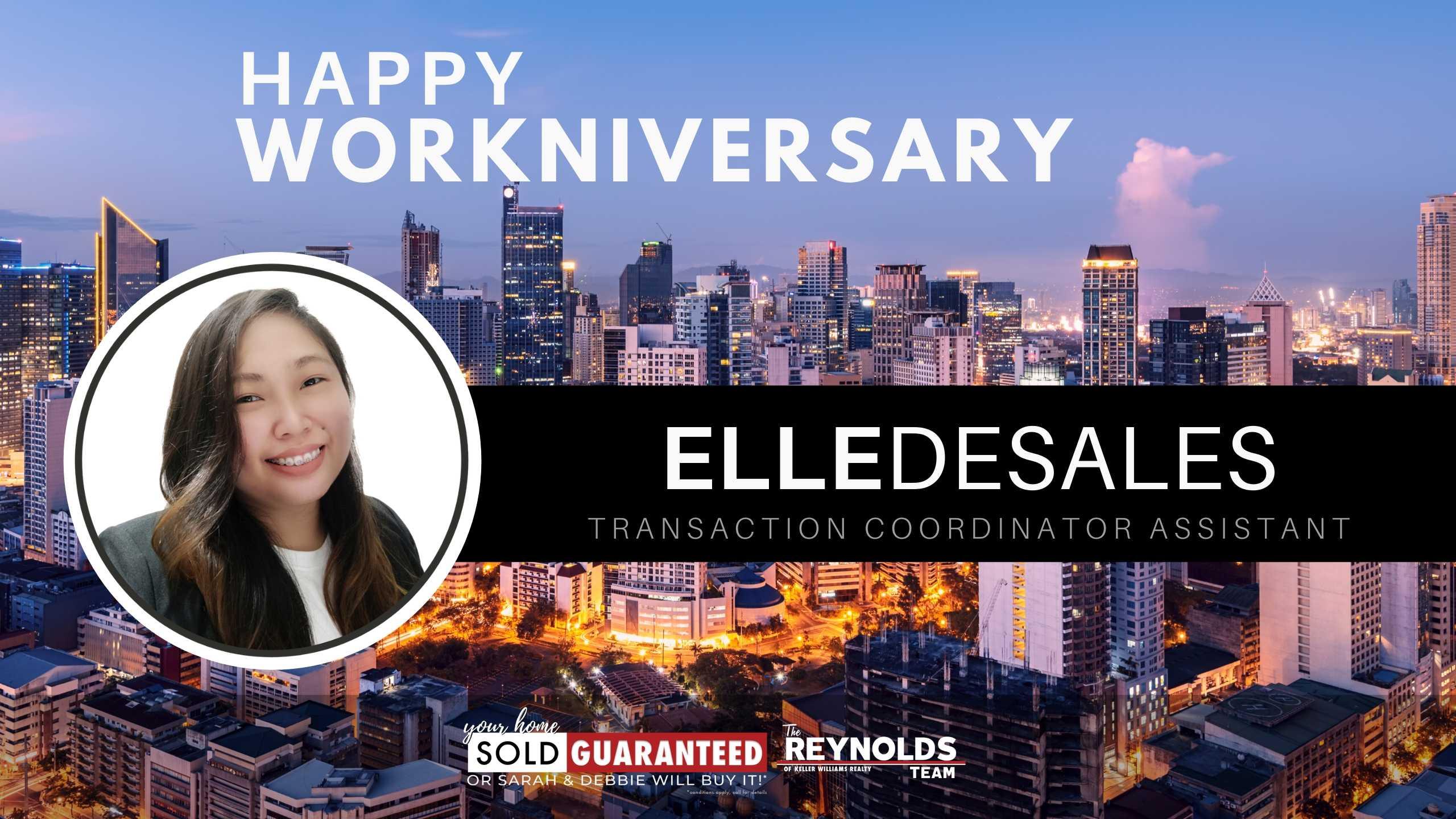 Happy Workniversary, Elle!