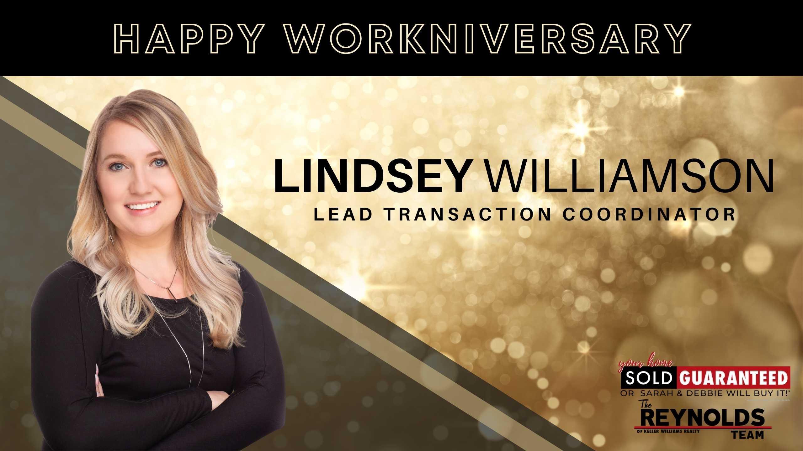 Happy Workniversary, Lindsey!