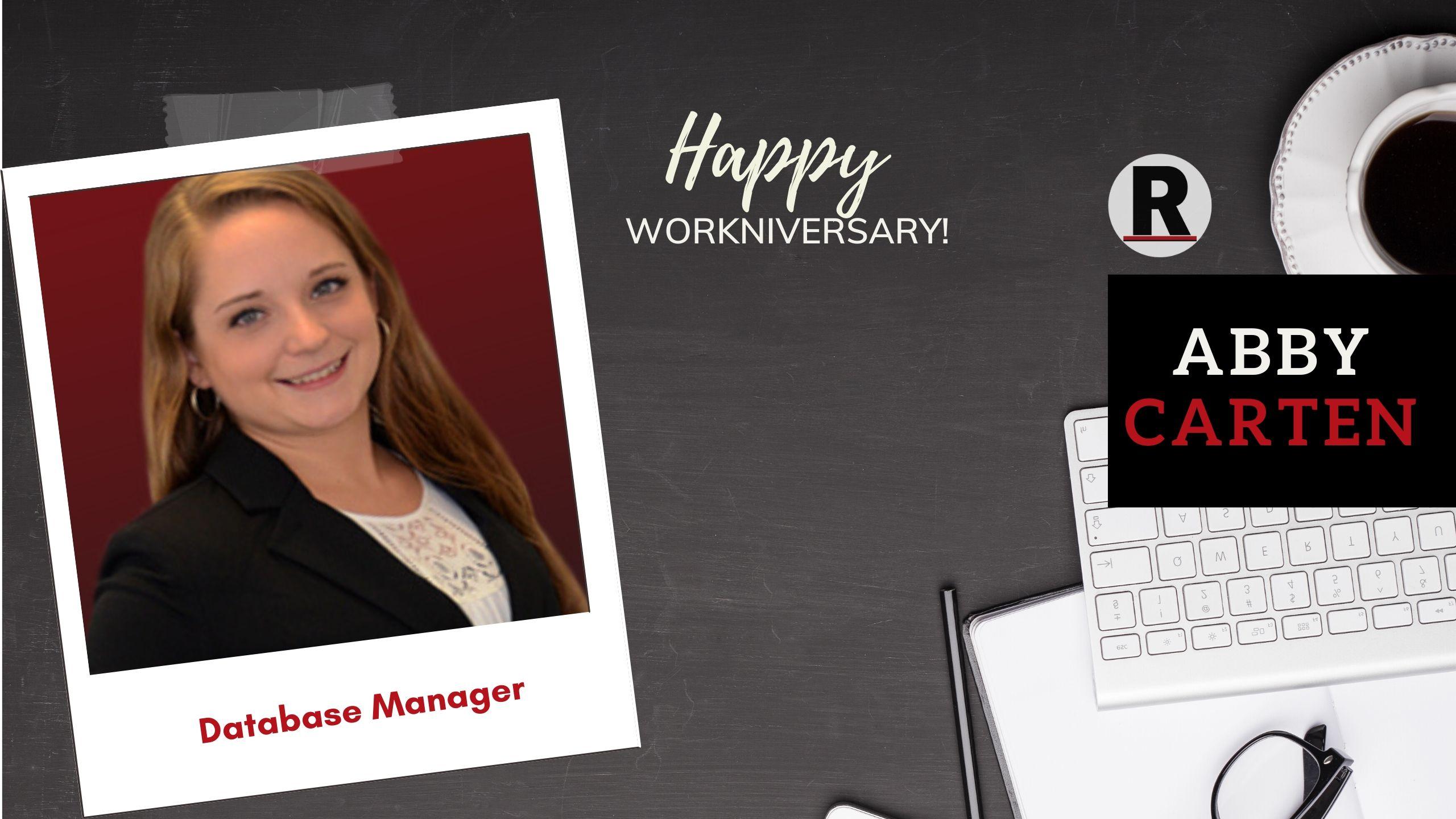 Happy Workniversary, Abby!