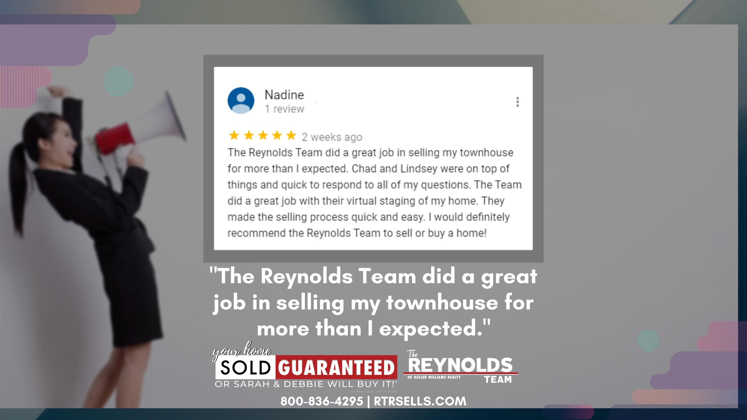 Another 5-Star Review for The Reynolds Team | Exceeding Client Expectations