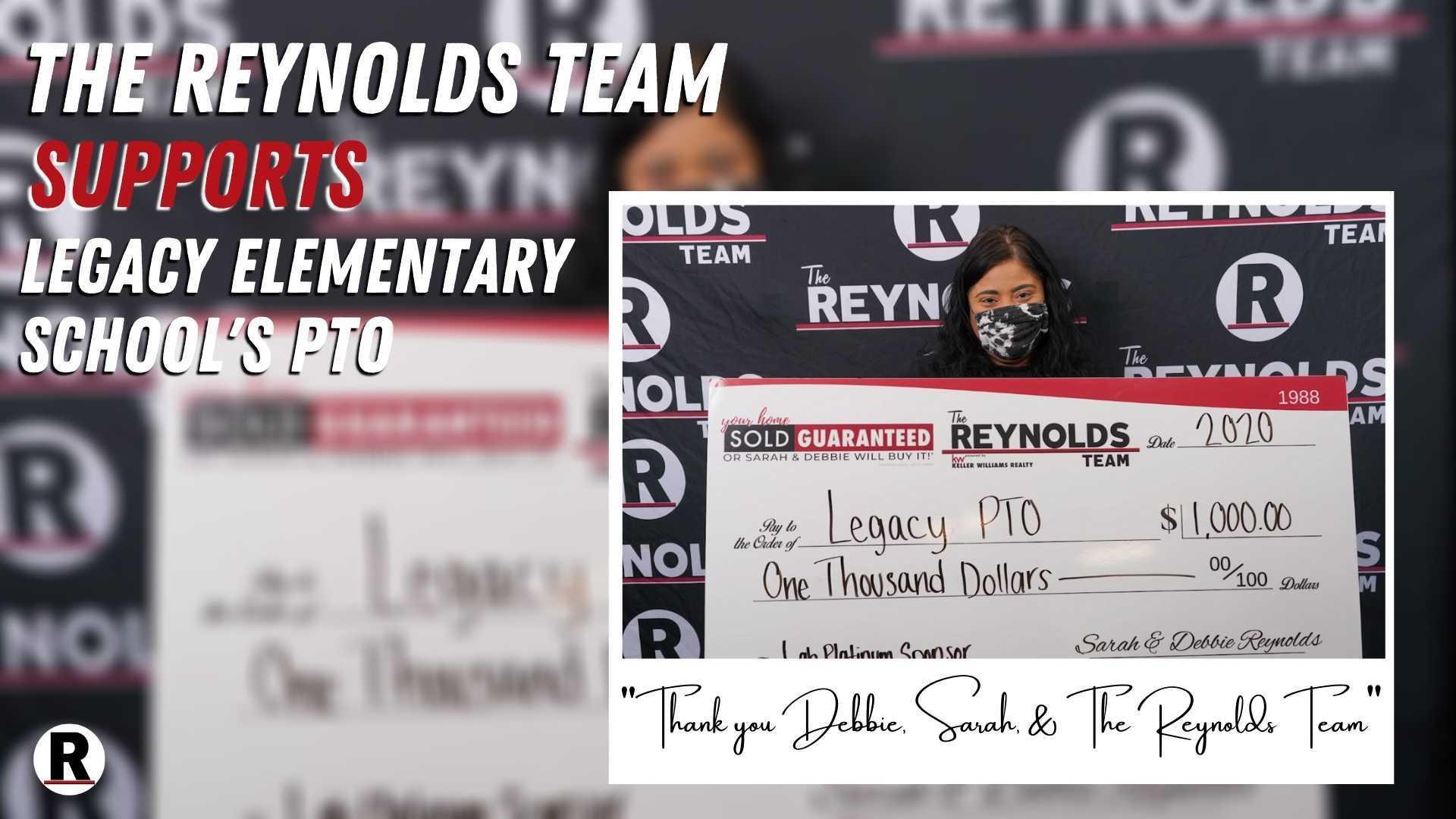 The Reynolds Team Supports Legacy Elementary School’s PTO