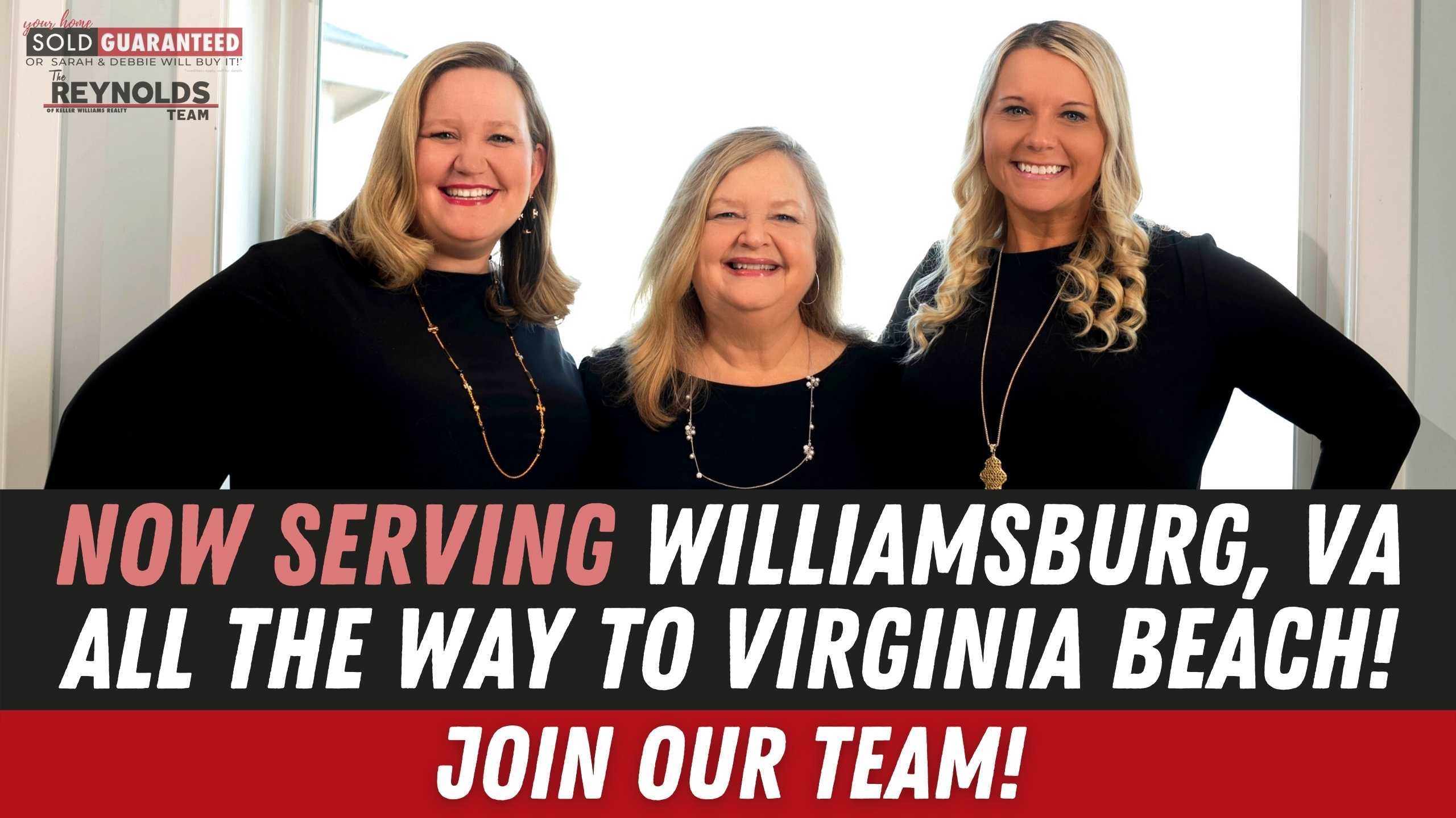 Now Serving Williamsburg, VA, All The Way to Virginia Beach! Join Us!
