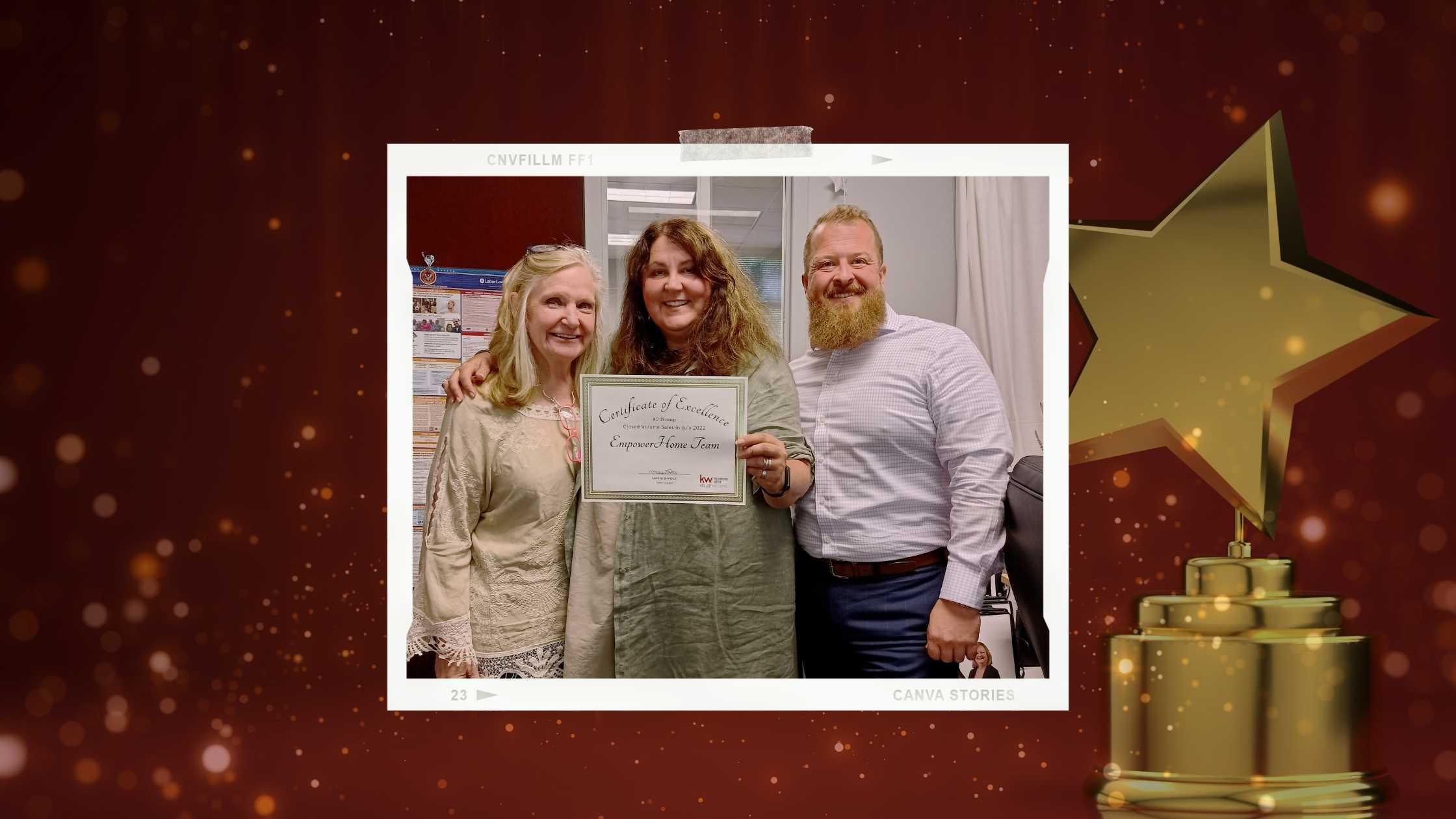 Reynolds EmpowerHome Team Recognized by Keller Williams Richmond West!