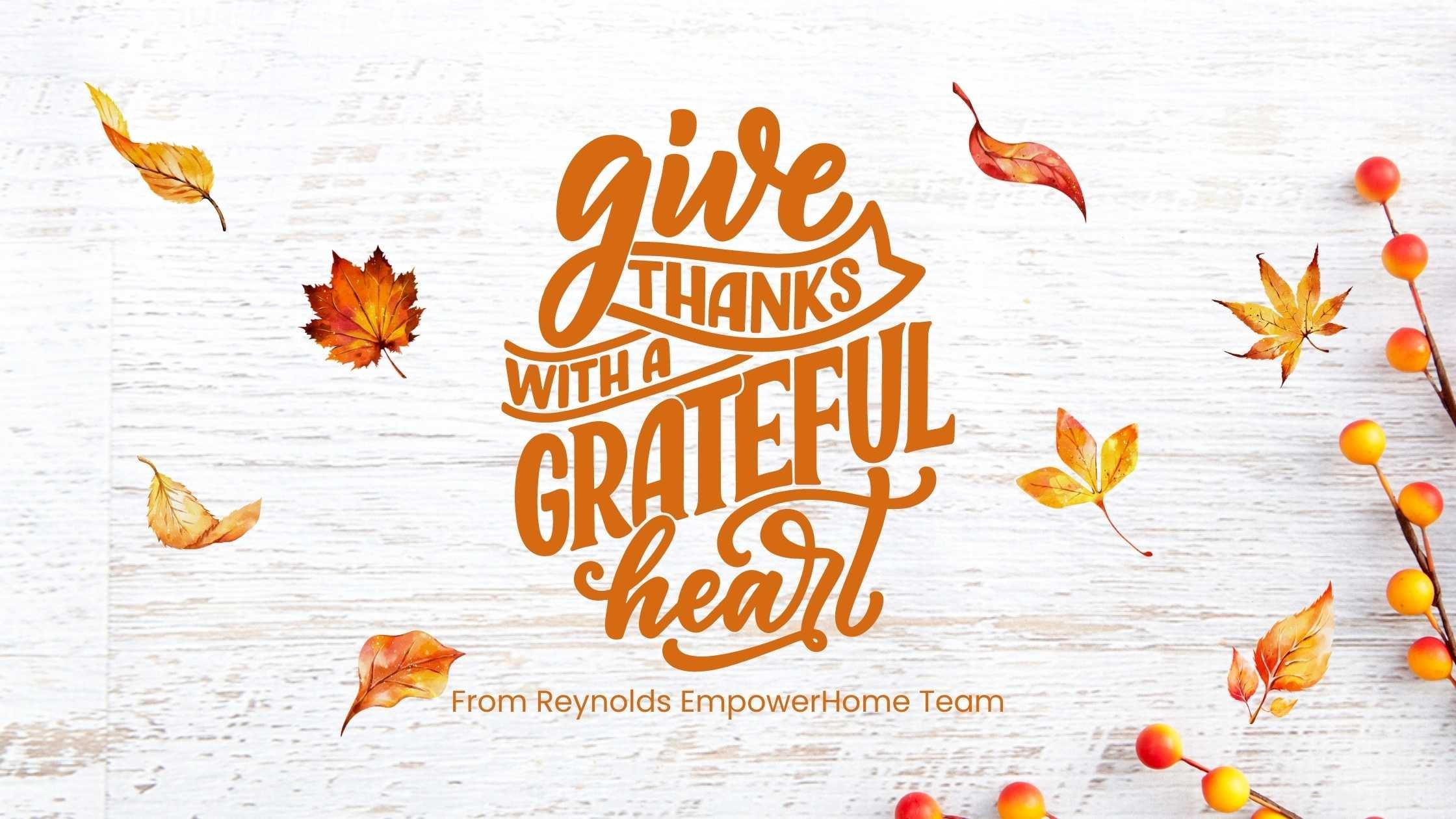 Happy Thanksgiving From Reynolds EmpowerHome Team – DC Metro