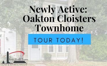 Newly Active: 3 Bedroom Townhome in Oakton Cloisters!