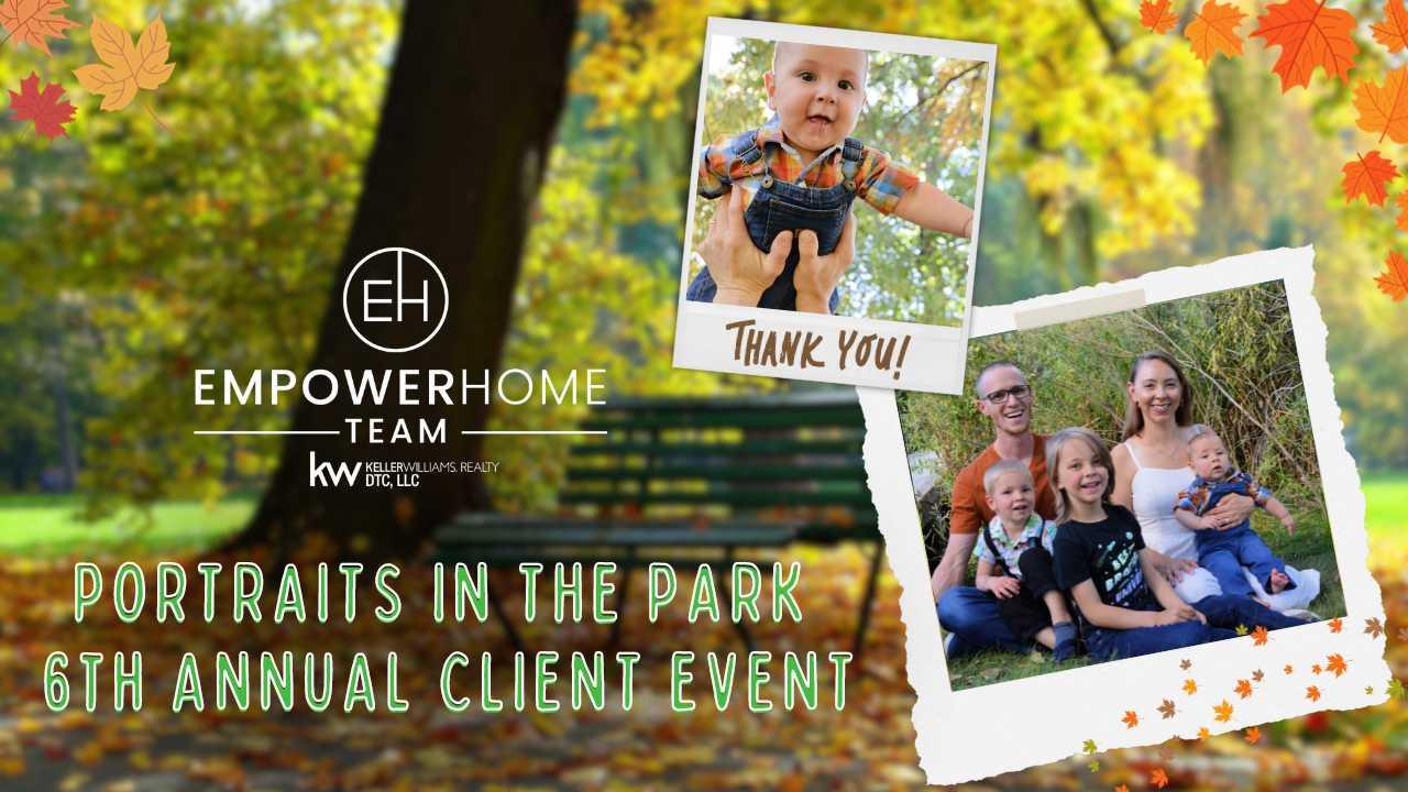 EmpowerHome Team Client Appreciation Portraits in the Park Event 2023!