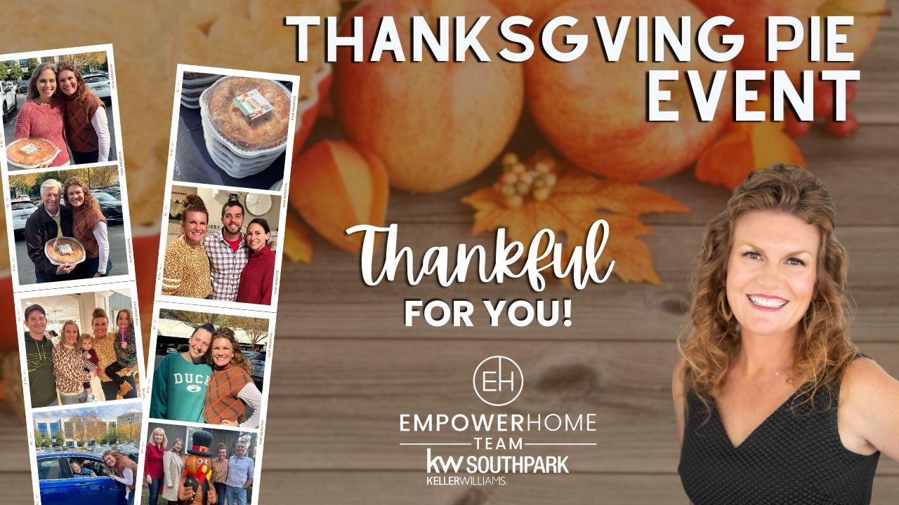Nov 2023 EmpowerHome Team Charlotte Thanksgiving Pie Pick-Up Event