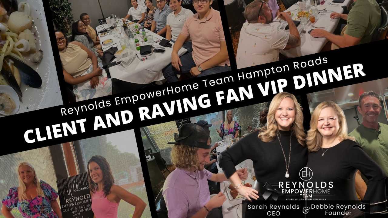 August 2023 Reynolds EmpowerHome Team Hampton Roads Client Appreciation Dinner!