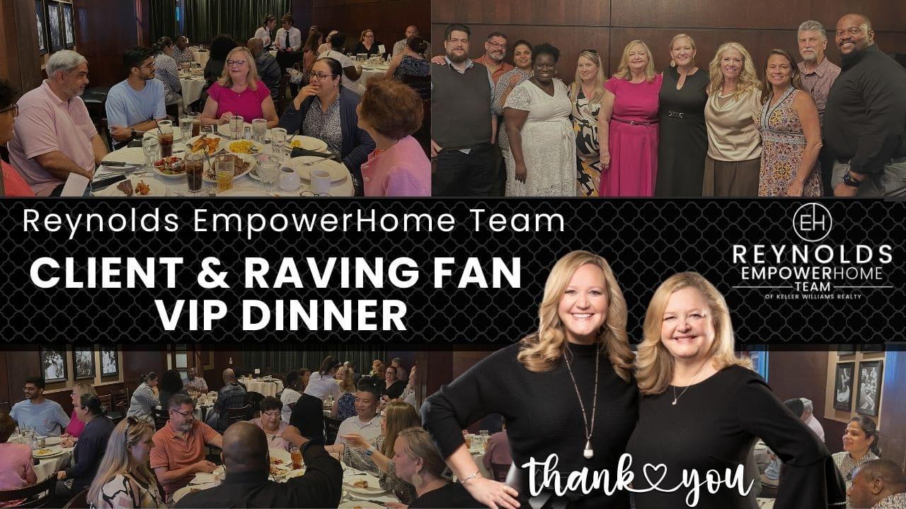 May 2024 Reynolds EmpowerHome Team DC Metro Client and Raving Fan VIP Dinner!