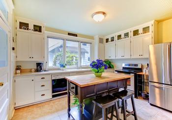 Easy Update: Chalky Painted Kitchen Cabinets