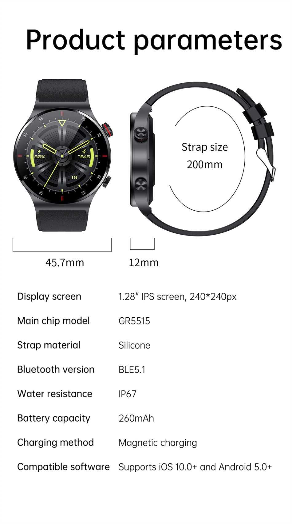 2022 New Bluetooth Call Smart Watch Men Sports Fitness Tracker Waterproof Smartwatch Large HD screen for huawei Xiaomi phone+box