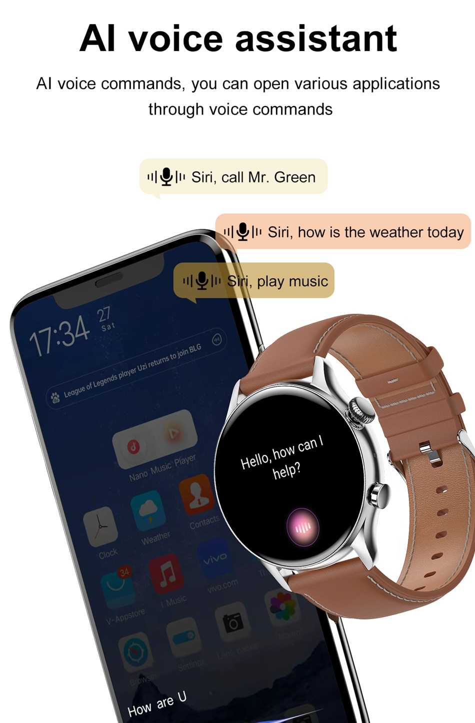 2022 Bluetooth Call Ladies Smart Watch Men AMOLED 390*390 HD Screen Always Display Watches Custom Dial NFC SmartWatch For Xiaomi