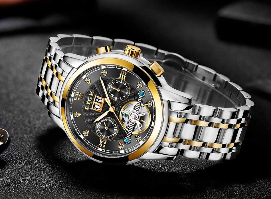 Relogio Masculino LIGE 2022 Men's Self-Wind Tourbillon Mechanical Watches Water Resistant Automatic Skeleton Watch Men Relojes