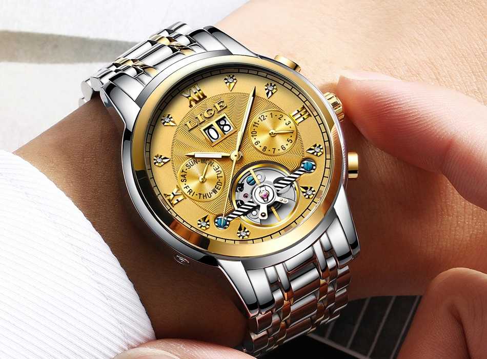 Relogio Masculino LIGE 2022 Men's Self-Wind Tourbillon Mechanical Watches Water Resistant Automatic Skeleton Watch Men Relojes