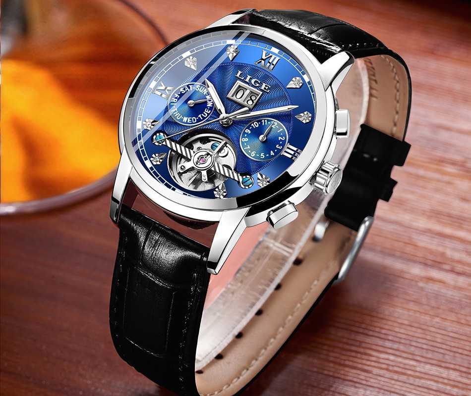 Relogio Masculino LIGE 2022 Men's Self-Wind Tourbillon Mechanical Watches Water Resistant Automatic Skeleton Watch Men Relojes