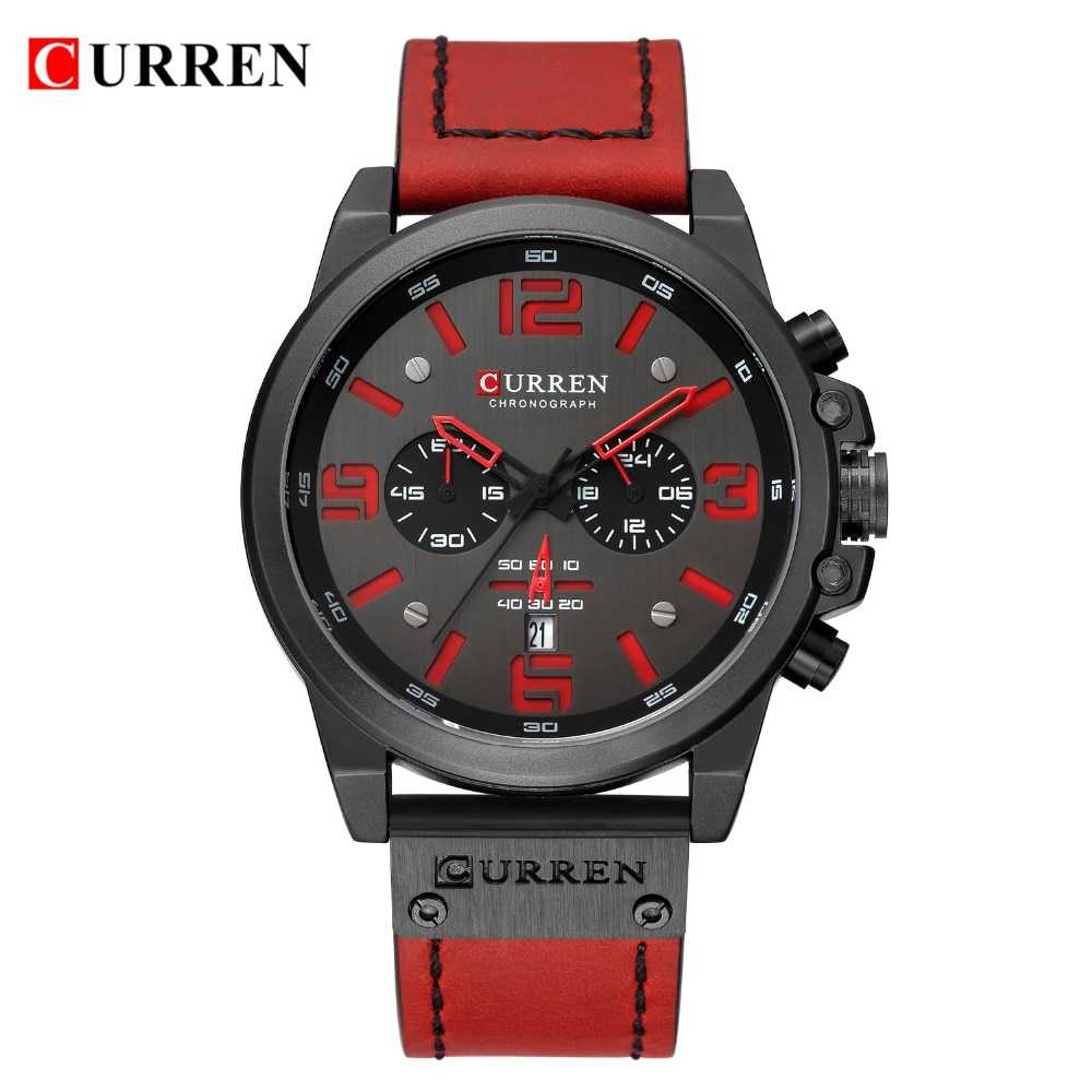 Luxury Brand CURREN Watch Fashion Quartz Men Watch Military Waterproof Leather Strap Sport Mens Watches Casual Male Clock часы