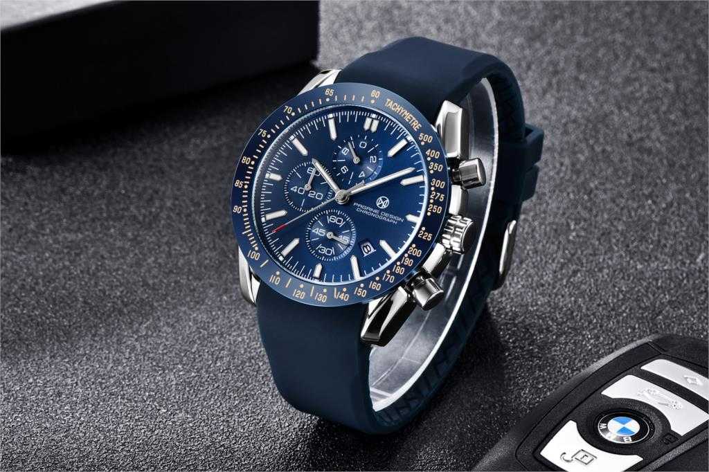 Pagrne Design 2021 New Men's Quartz Watch Rubber Wrist Strap Men's Waterproof Watch Luxury Brand Men's Sports Military Clock