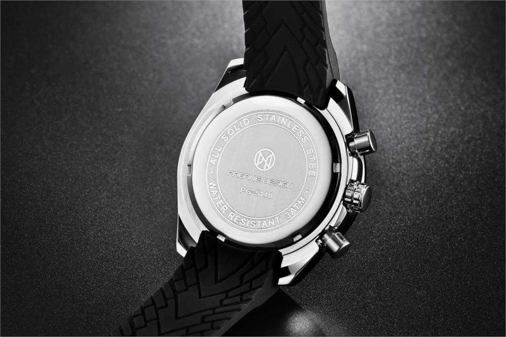 Pagrne Design 2021 New Men's Quartz Watch Rubber Wrist Strap Men's Waterproof Watch Luxury Brand Men's Sports Military Clock