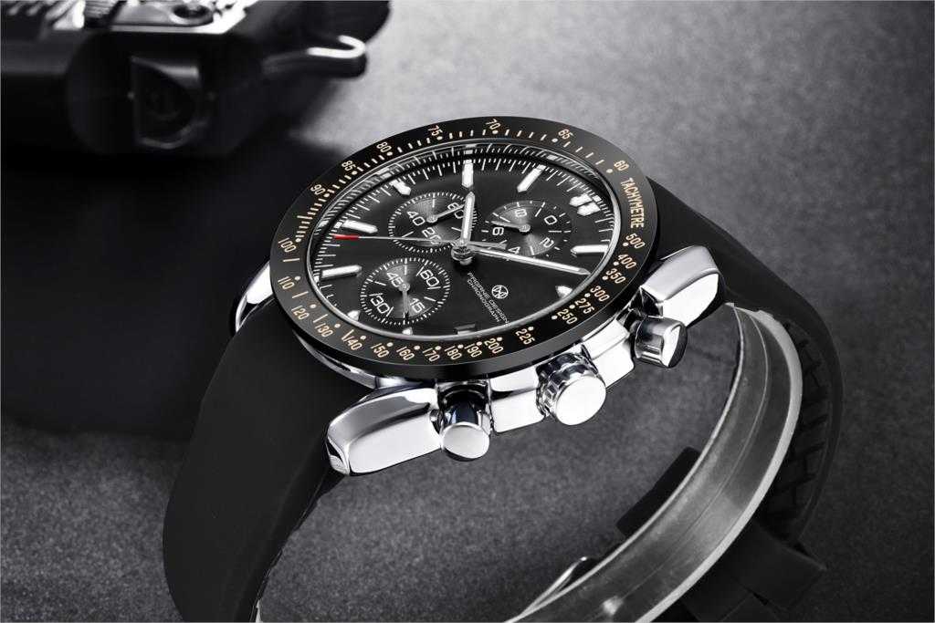 Pagrne Design 2021 New Men's Quartz Watch Rubber Wrist Strap Men's Waterproof Watch Luxury Brand Men's Sports Military Clock