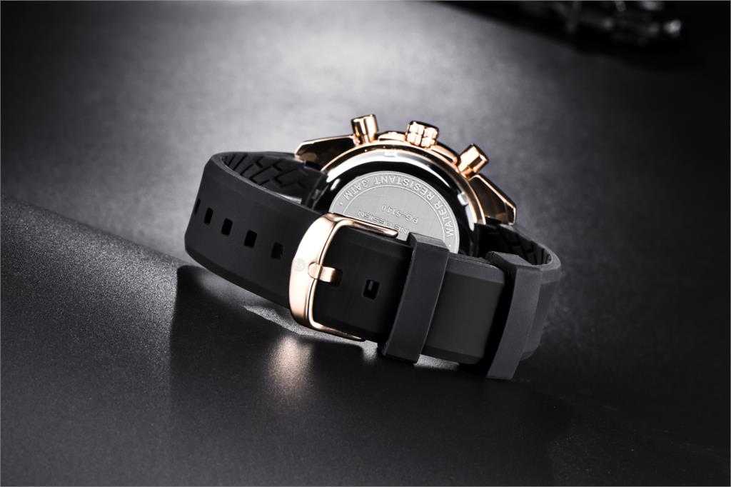 Pagrne Design 2021 New Men's Quartz Watch Rubber Wrist Strap Men's Waterproof Watch Luxury Brand Men's Sports Military Clock